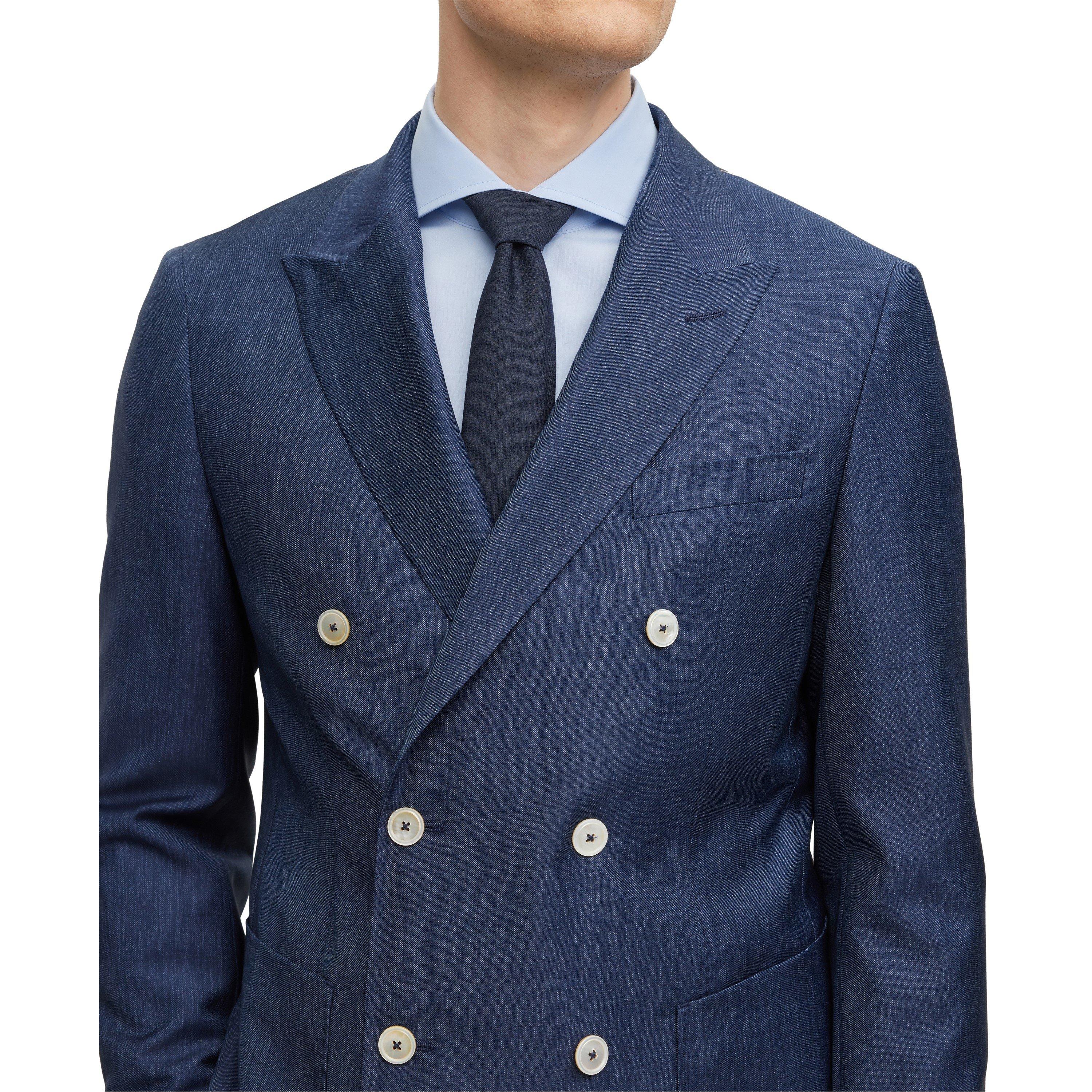 Dark Blue - Boss - Men's T Heston Double Breasted Suit - 2