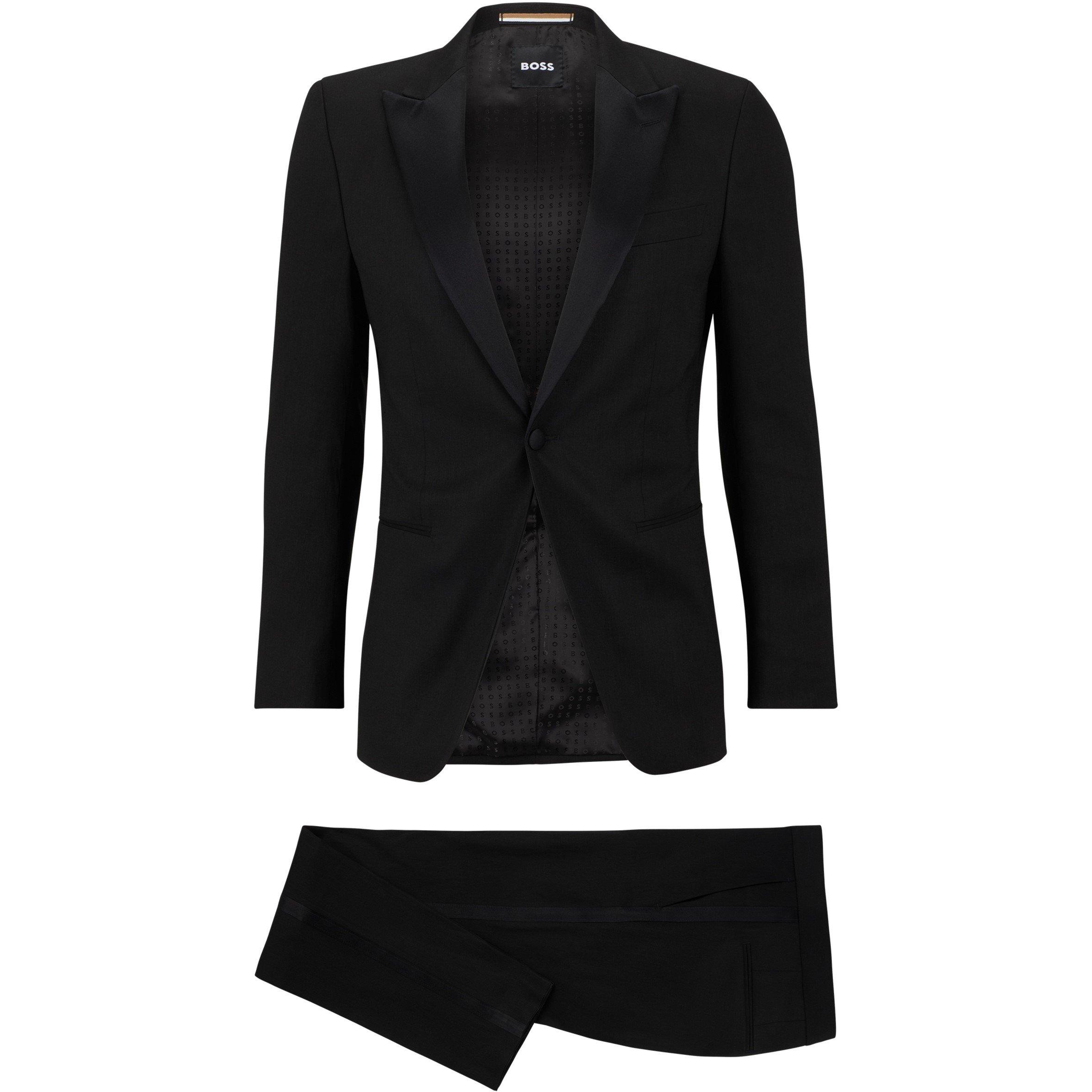 Black - Boss - Men's H Huge Tuxedo Suit - 2