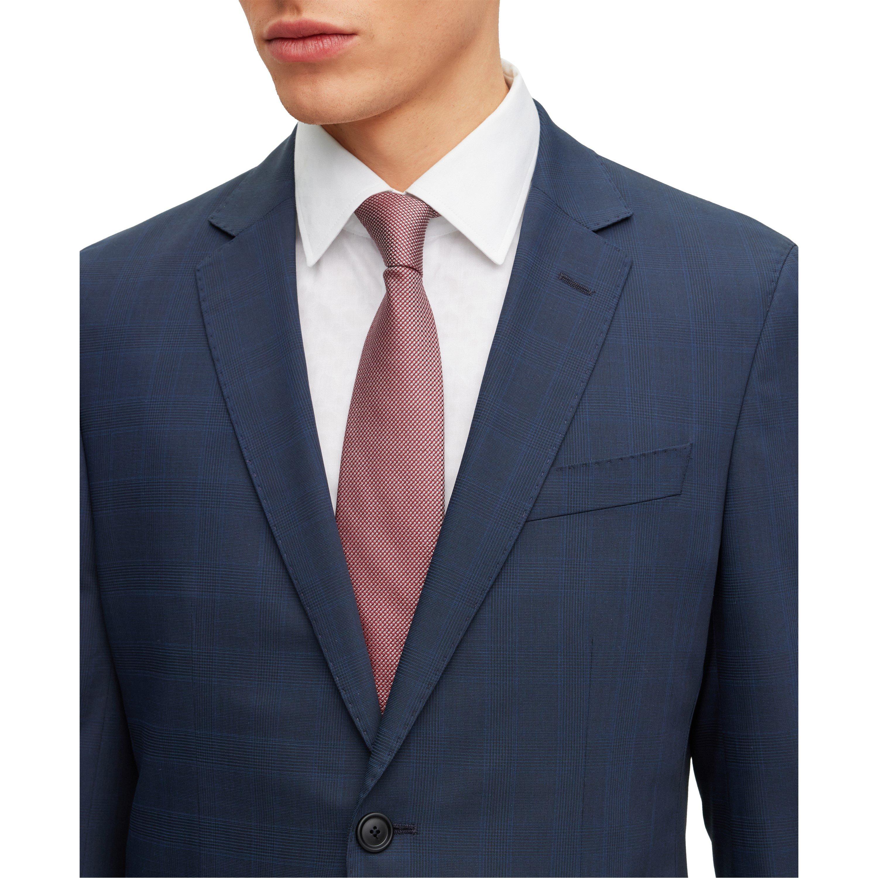 Dark Blue - Boss - Men's 2-Piece Slim Fit Suit - 3
