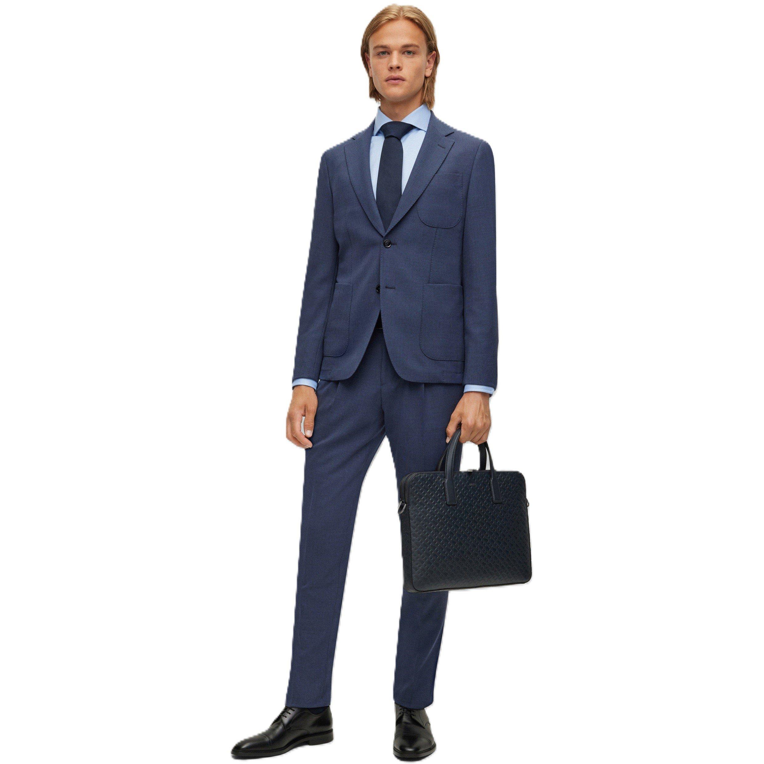 Dark Blue - Boss - Men's Heston Designer Slim Fit Suit - 1