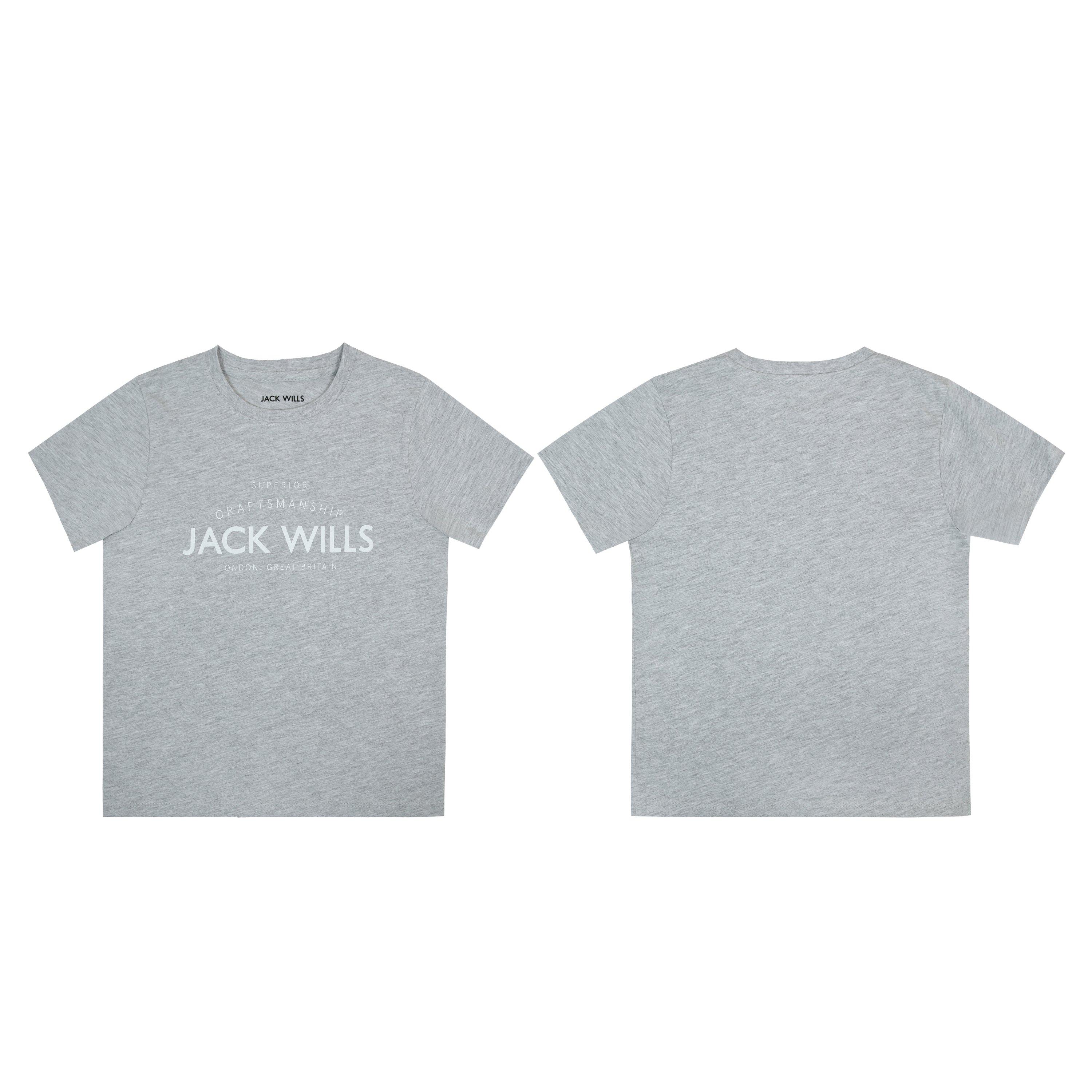 Grey M - Jack Wills - Kids' Forstal Regular Fit T-Shirt - 3