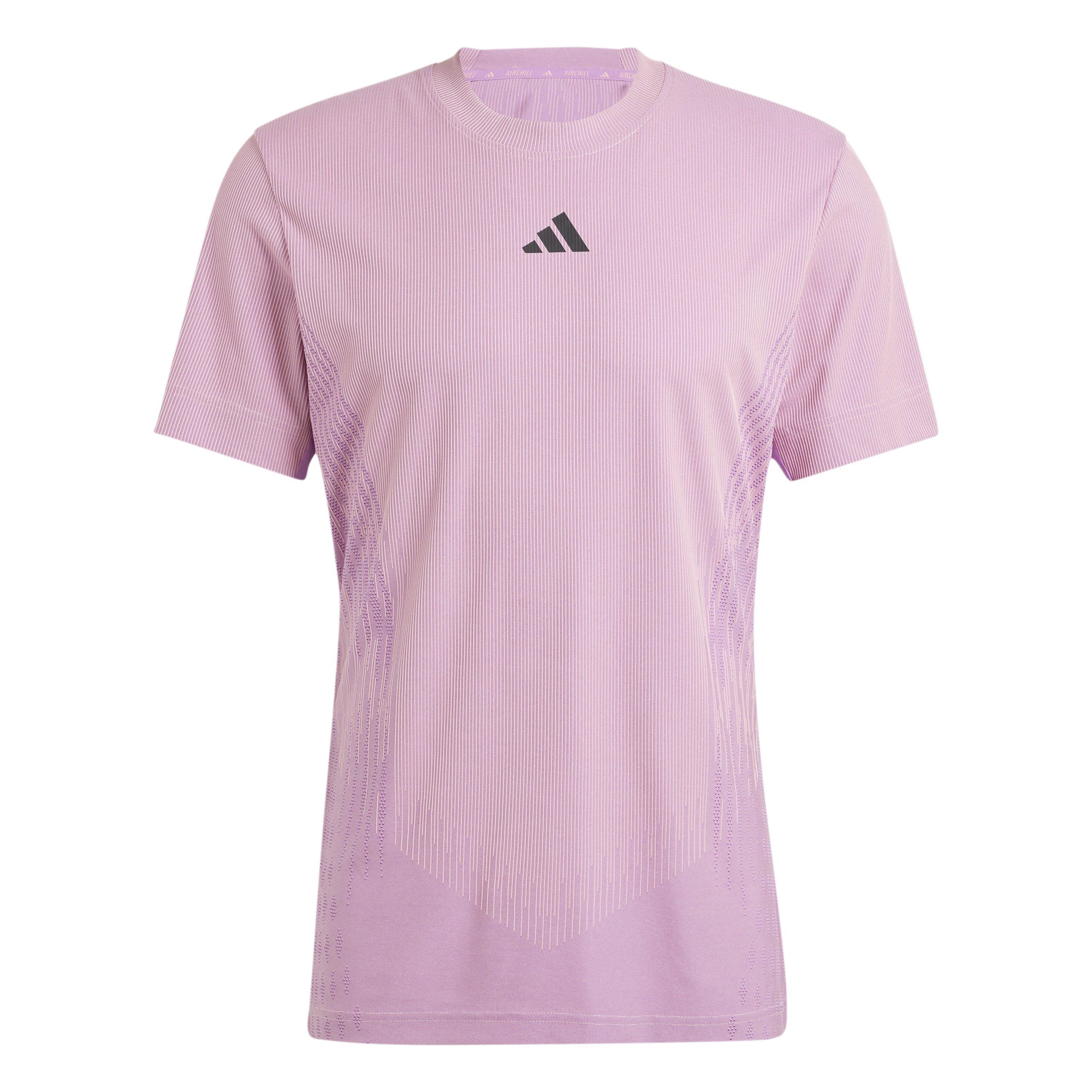 Pink - adidas - Men's Airchil Pro Short Sleeve Performance T-Shirt - 1