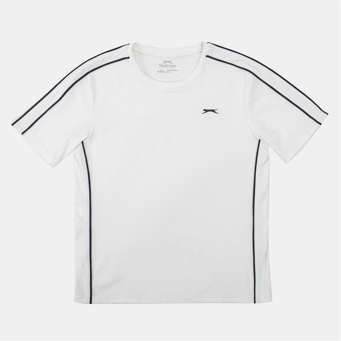 Slazenger Girls Tennis Tee - White - 9-10 (M)