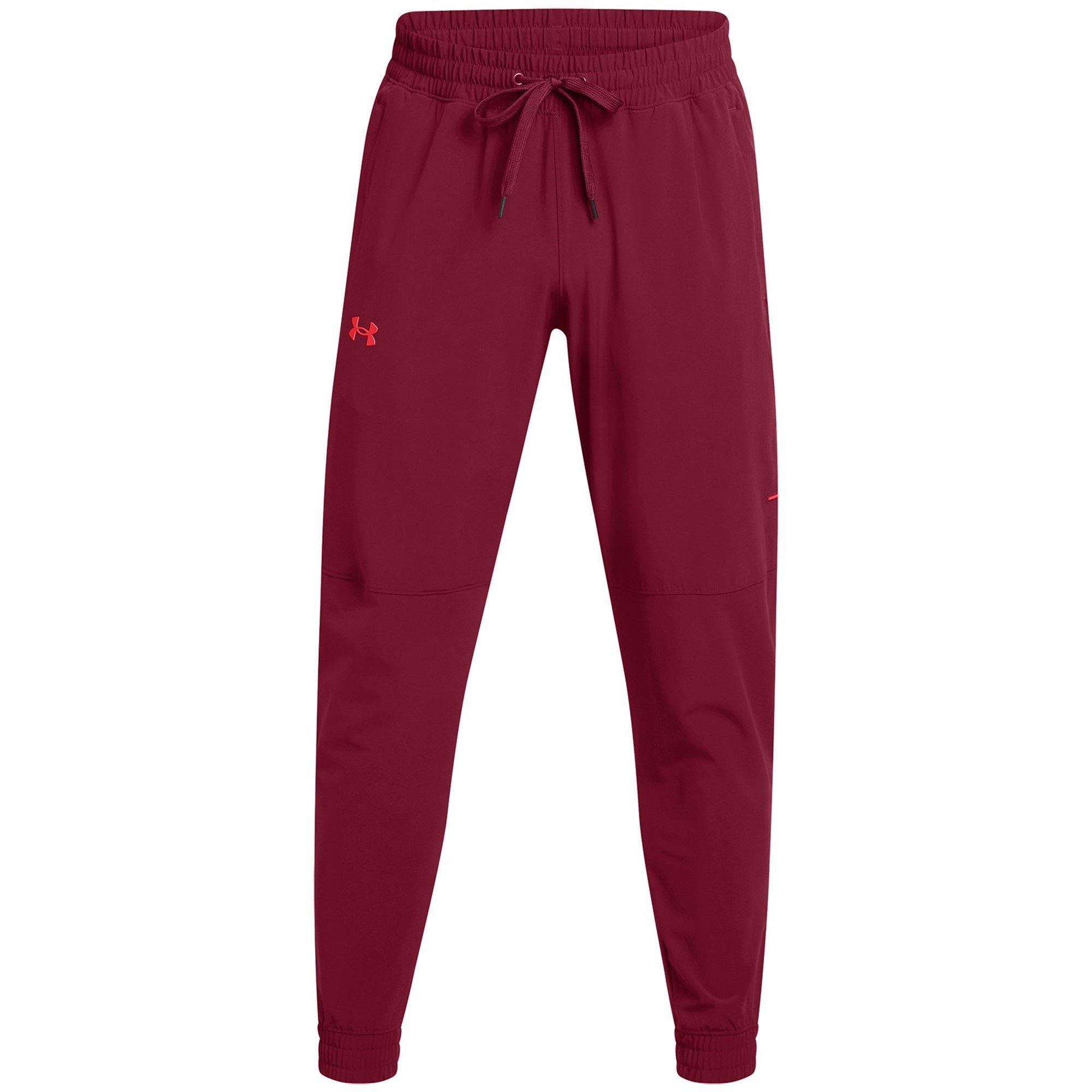 Red - Under Armour - Men's Baseline Woven Performance Tracksuit Bottom - 1