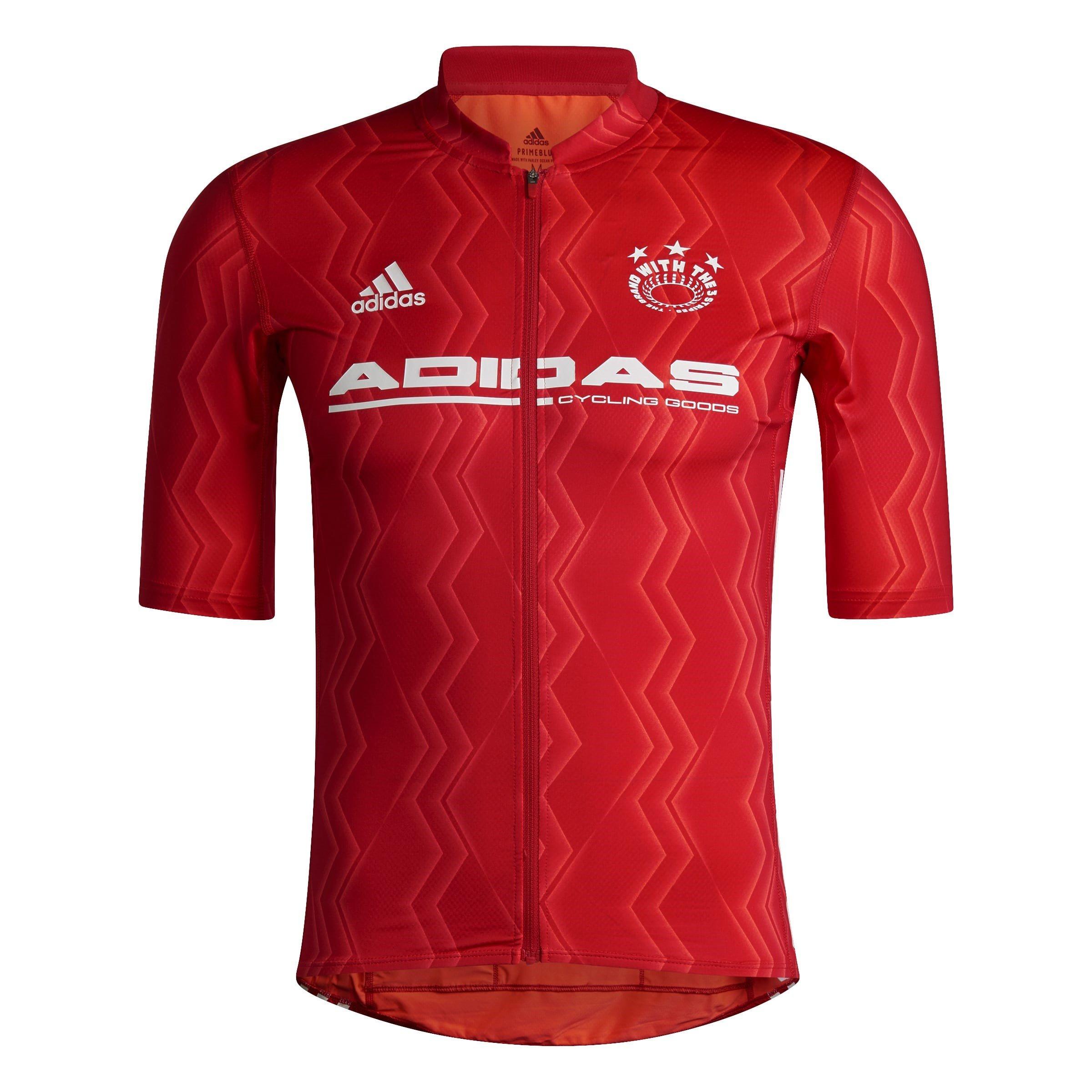 Adidas Men's Cycle Jers Short Sleeve Performance Gym Top - Orange - XS