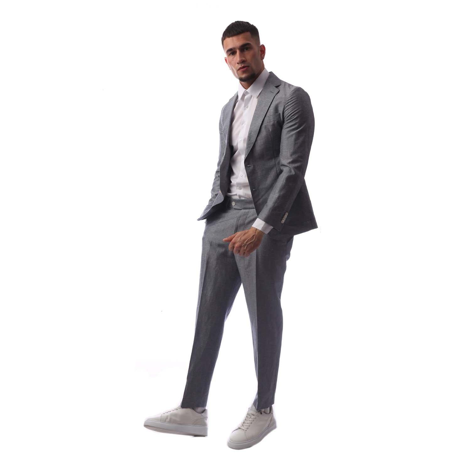 Navy - Boss - Men's Contemporary Classic Cut Suit - 1