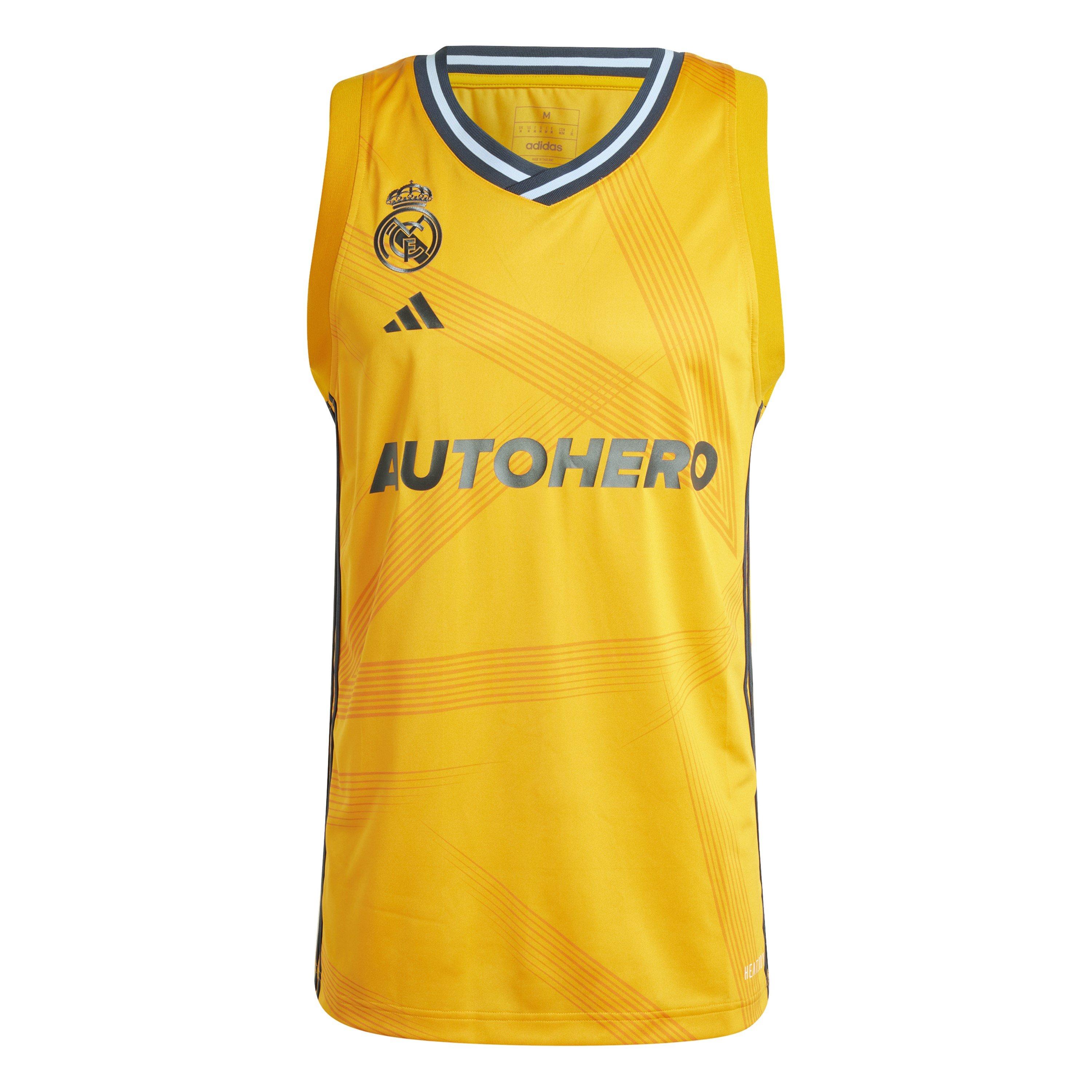 Adidas Men's Real Madrid Sleeveless Heat.rdy 2024/25 Basketball Jersey - Orange - XS