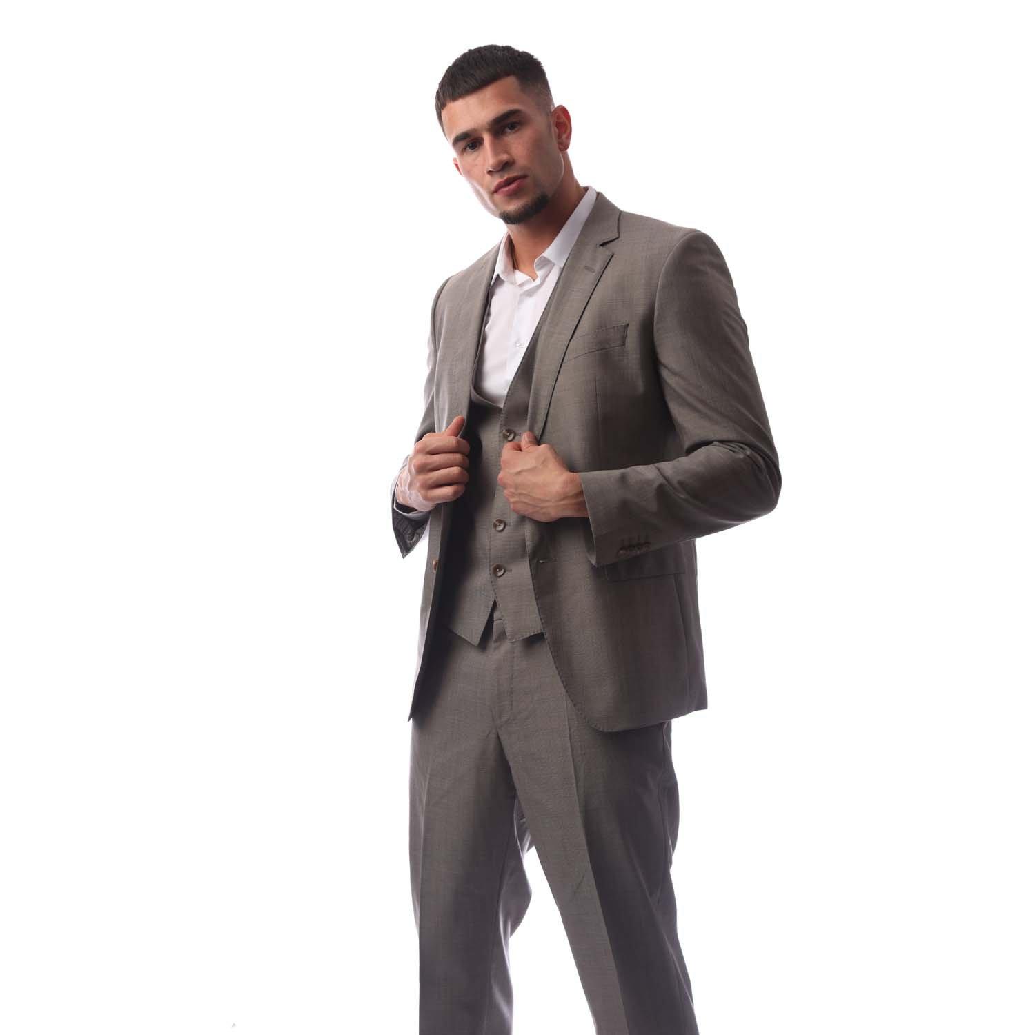 Beige - Boss - Men's Suit - 3