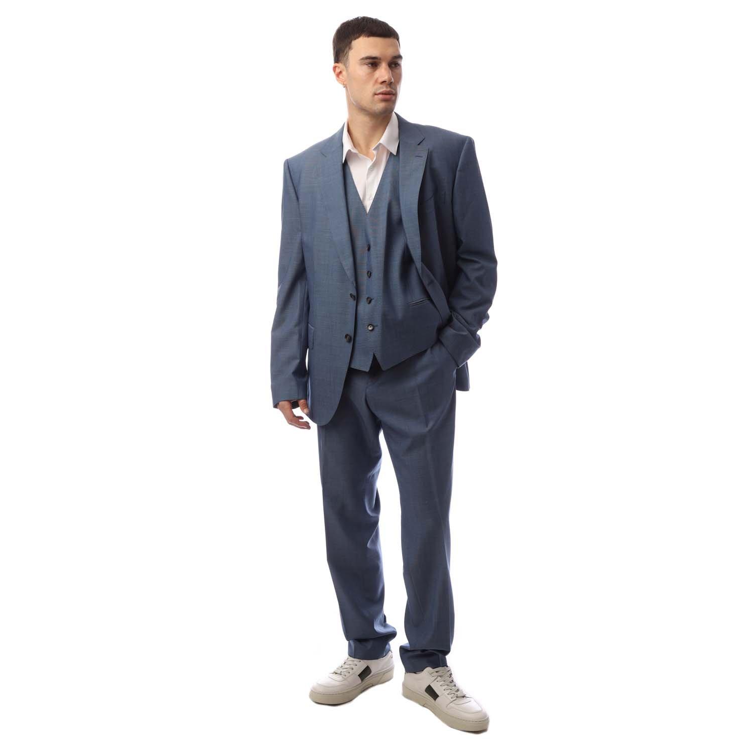 Blue - Boss - Men's Suit - 3