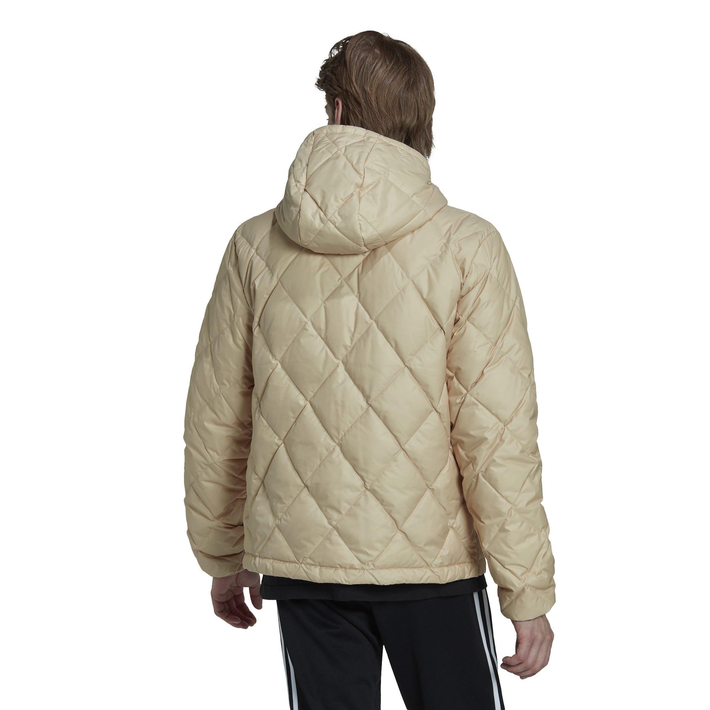 ダウンジャケット・コート adidas puffed long fur jacket beige adidas - Women's Puffed Long Fur Jacket (IR7116) – SVP Sports