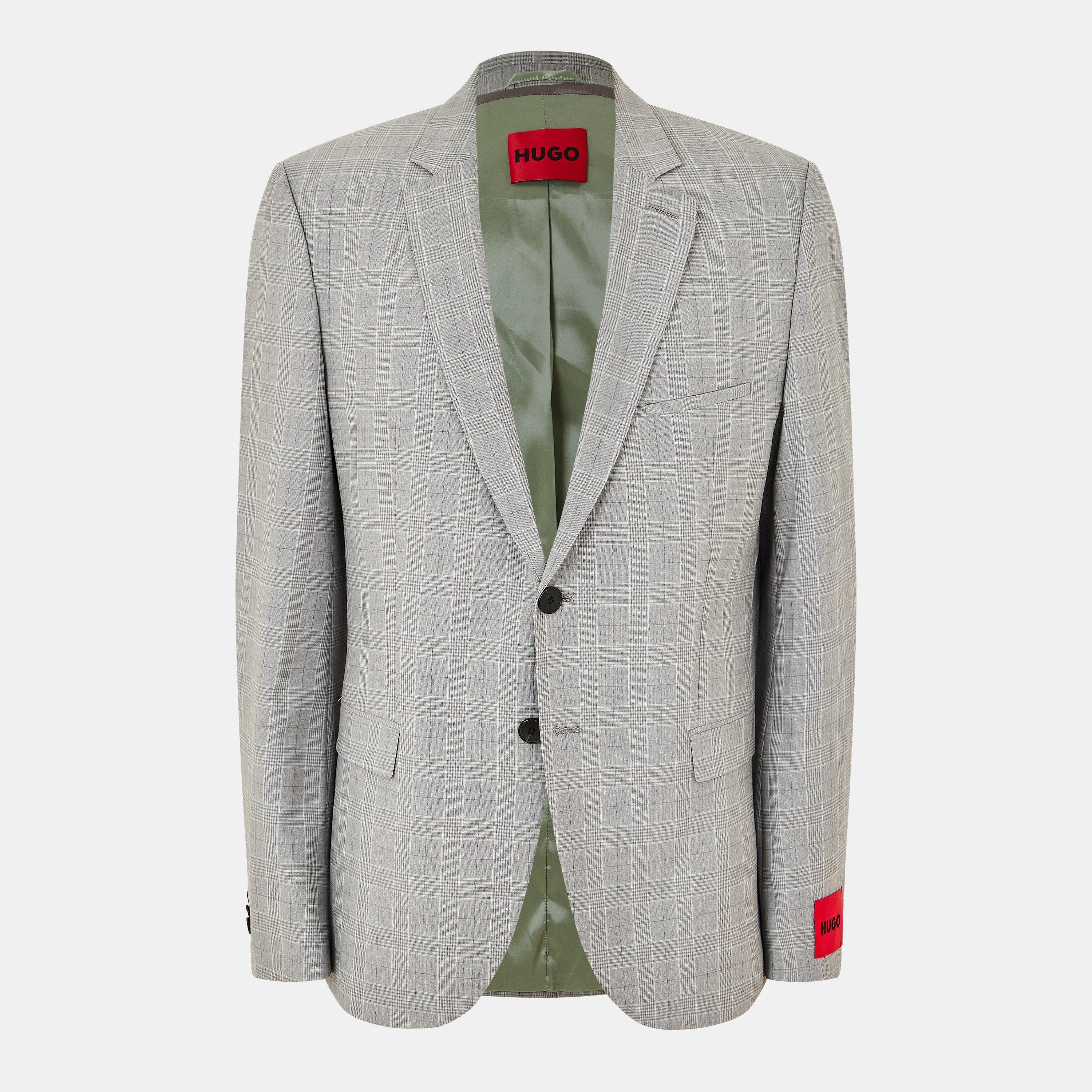 Silver - Hugo - Men's Structured Shoulder Professional Suit - 1