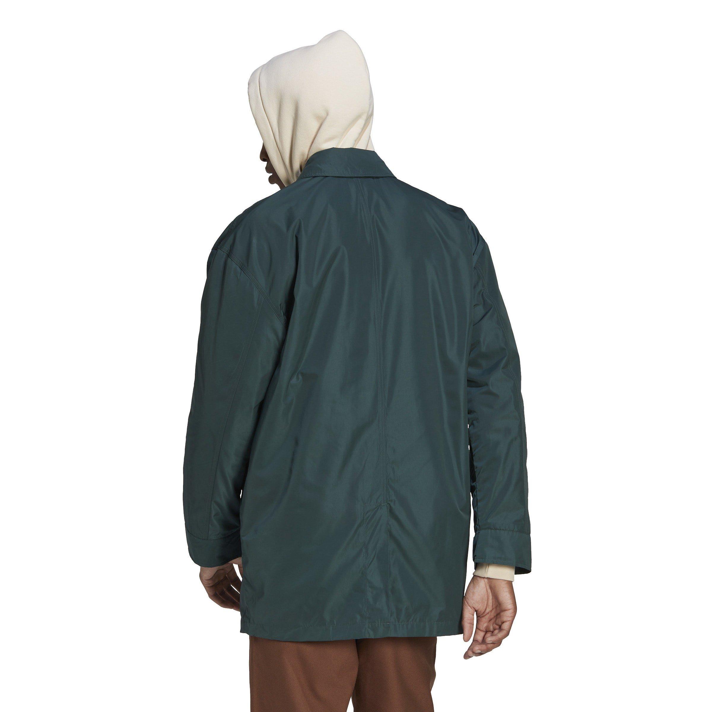 Verde - adidas Originals - Men's Adicolor Contempo Recycled Mid-Length Long Sleeve Windbreaker - 3