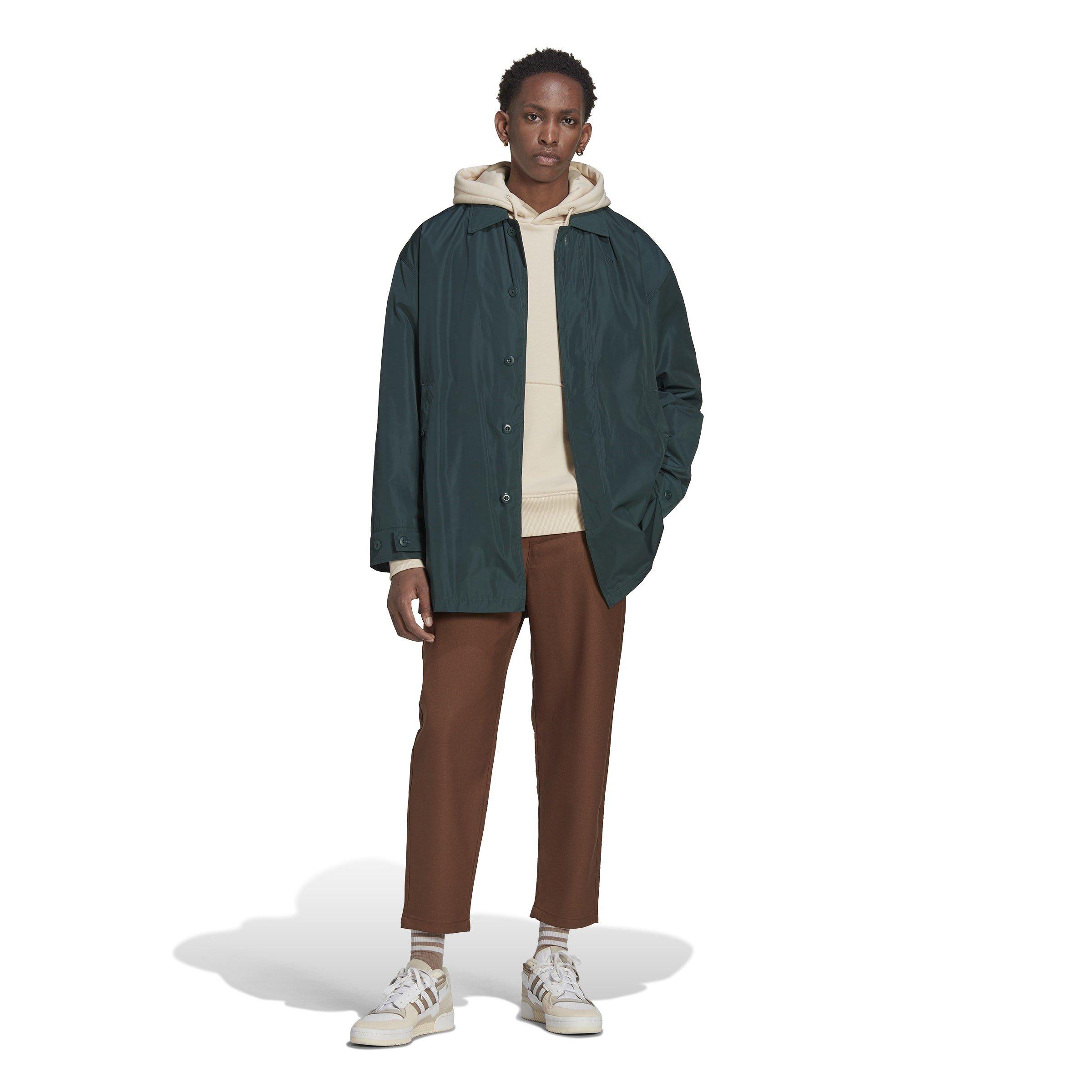 Verde - adidas Originals - Men's Adicolor Contempo Recycled Mid-Length Long Sleeve Windbreaker - 4