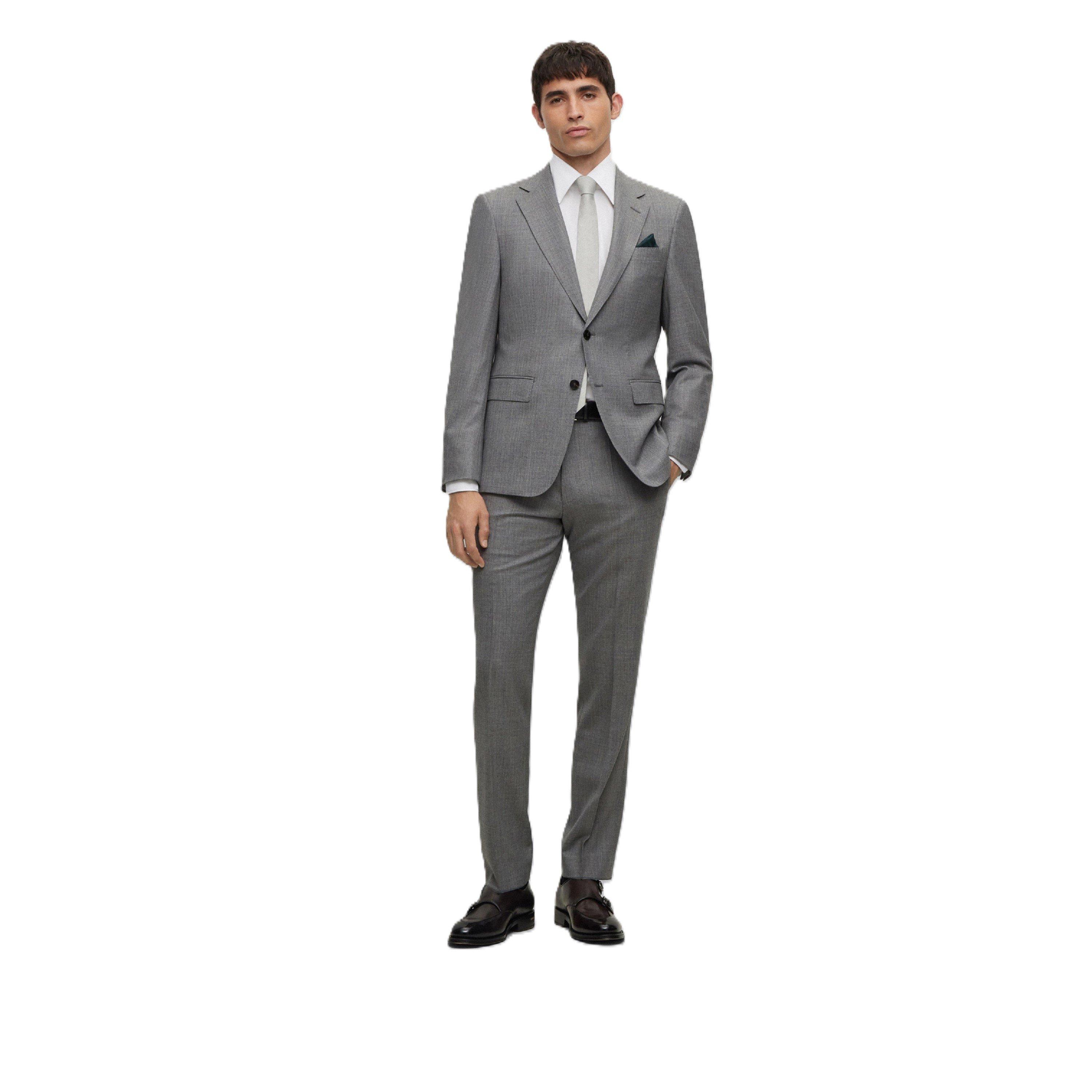 Silver - Boss - Men's Jarrod Tailored Fit Suit - 4