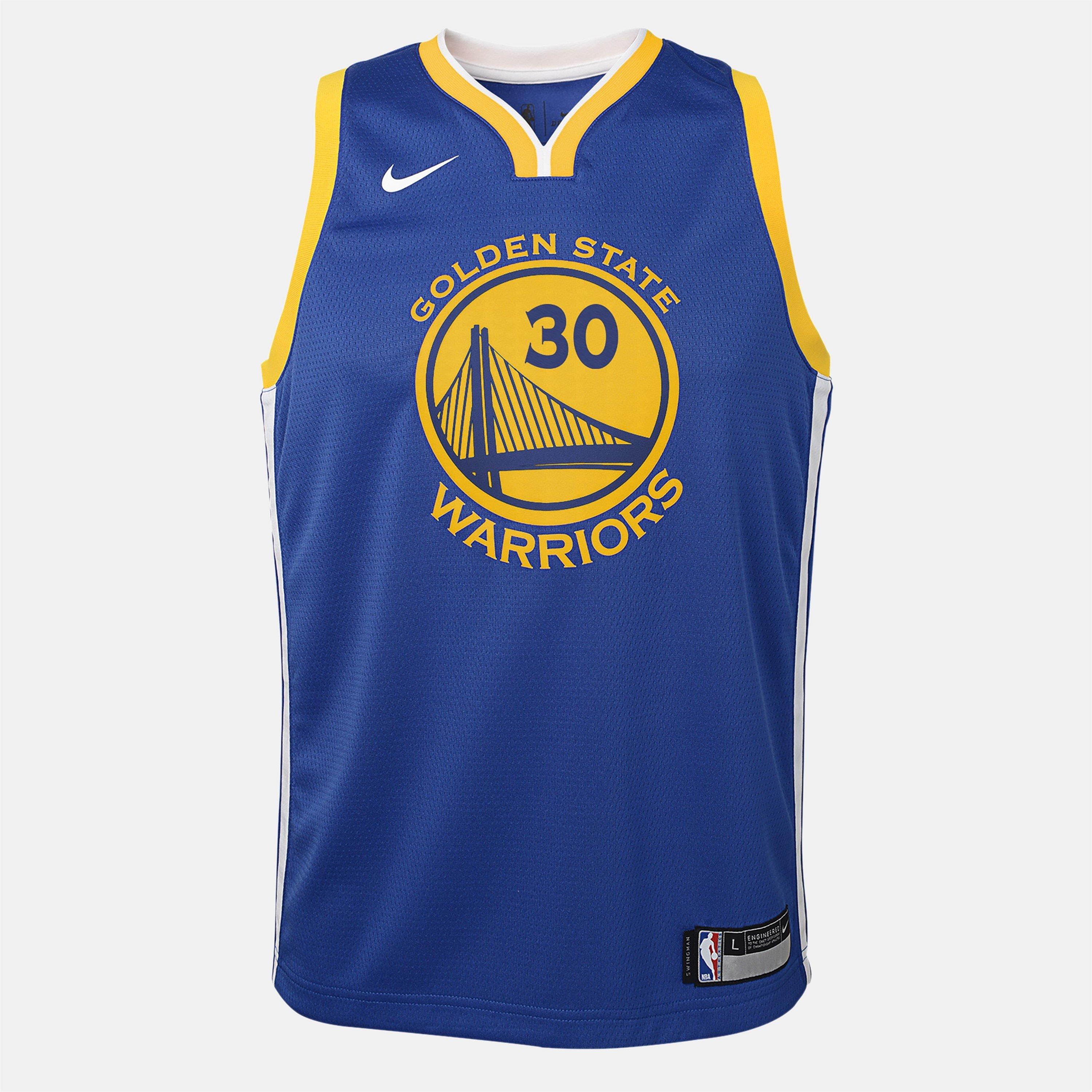 Nike Boys Golden State Warriors Jersey 26/27 Kids - Rush Blue - 13 (XL)