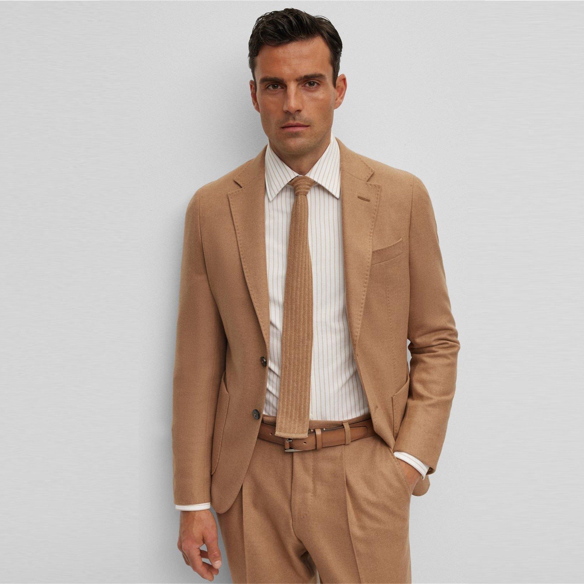 Beige - Boss - Men's Heston Suit - 9