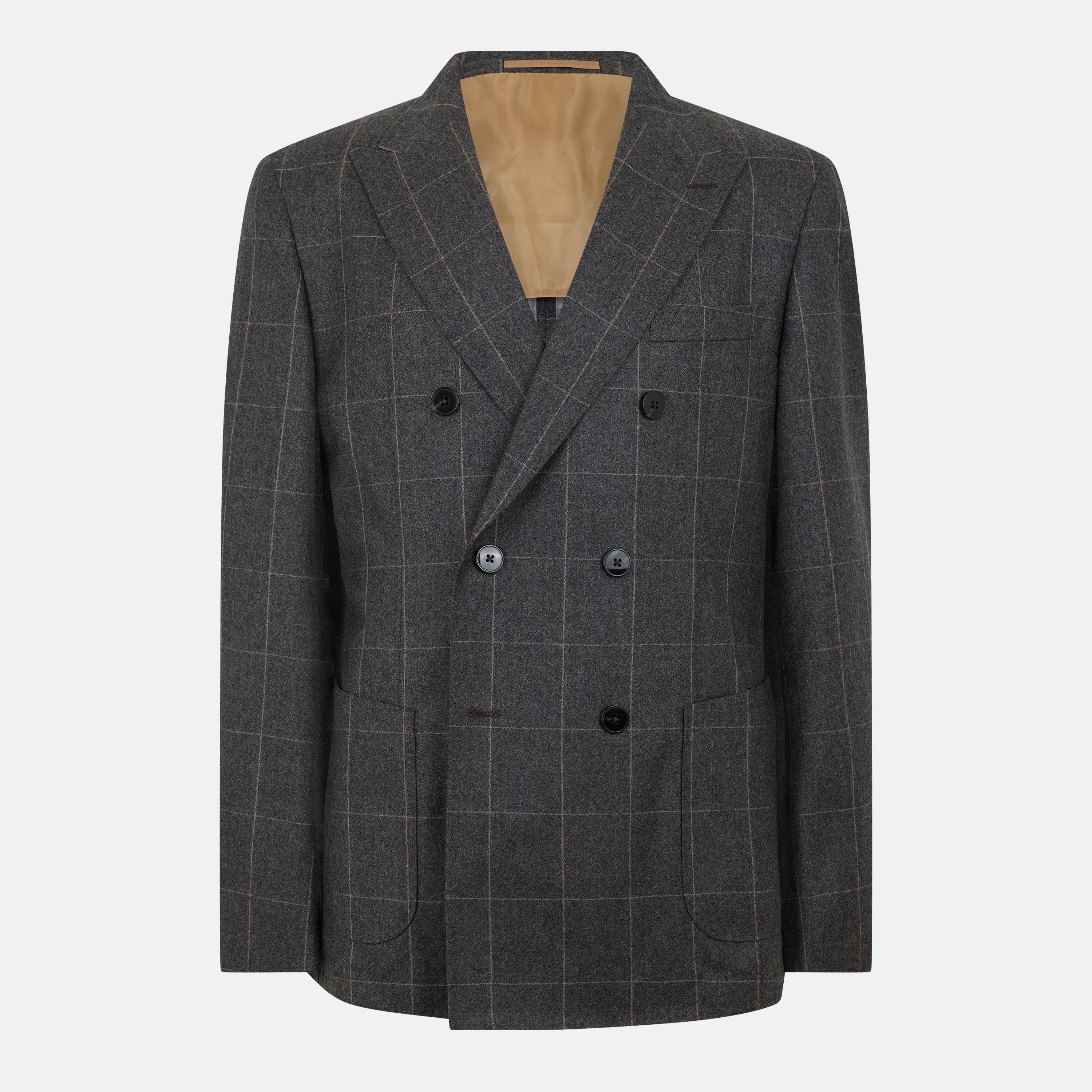 Grey - Boss - Men's Heston Pcs Double Breasted Suit - 1