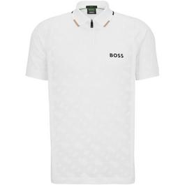 Boss T-shirt med mosaic-logo i pink Del af sæt