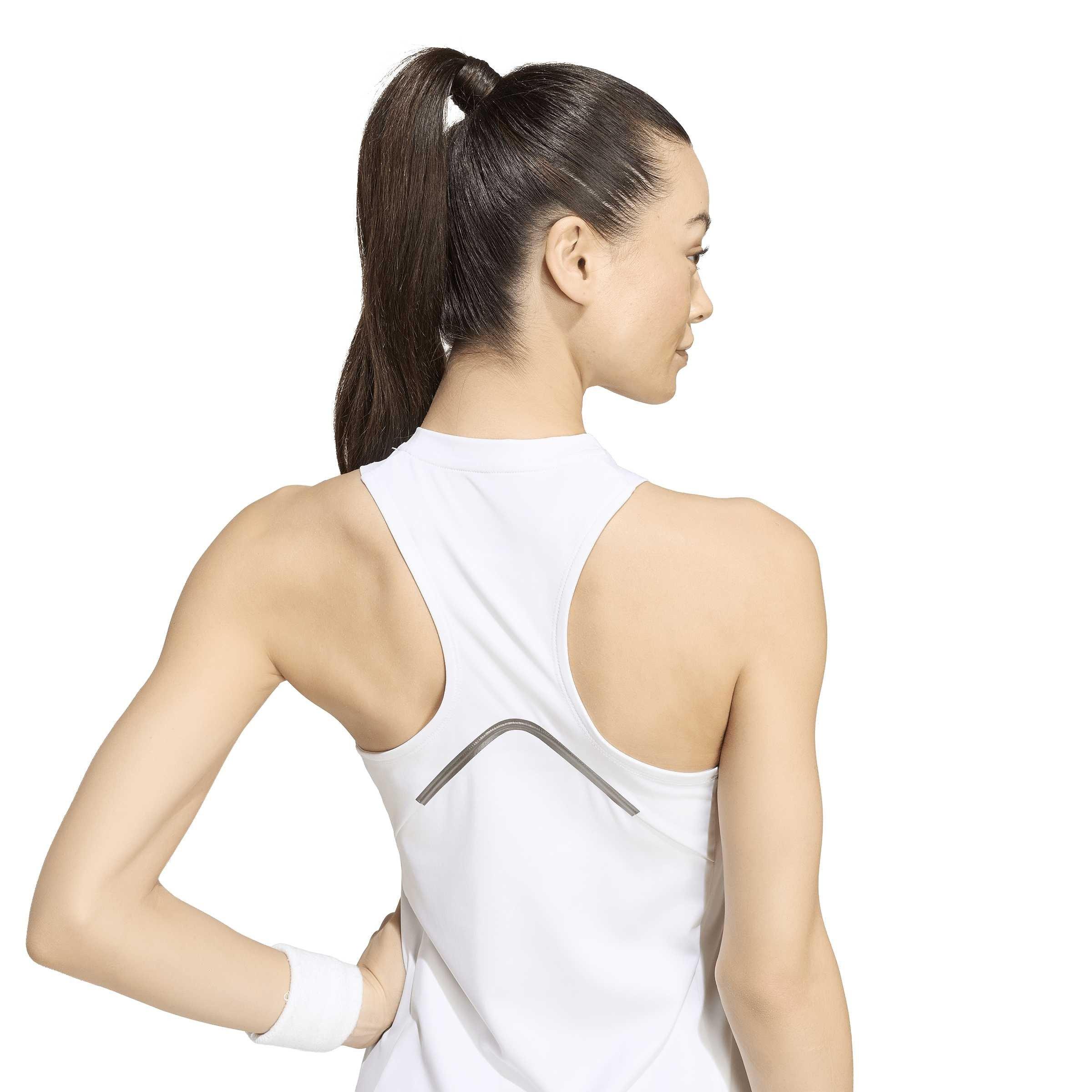 White - adidas - Women's Wim Drees Tennis Dress - 6
