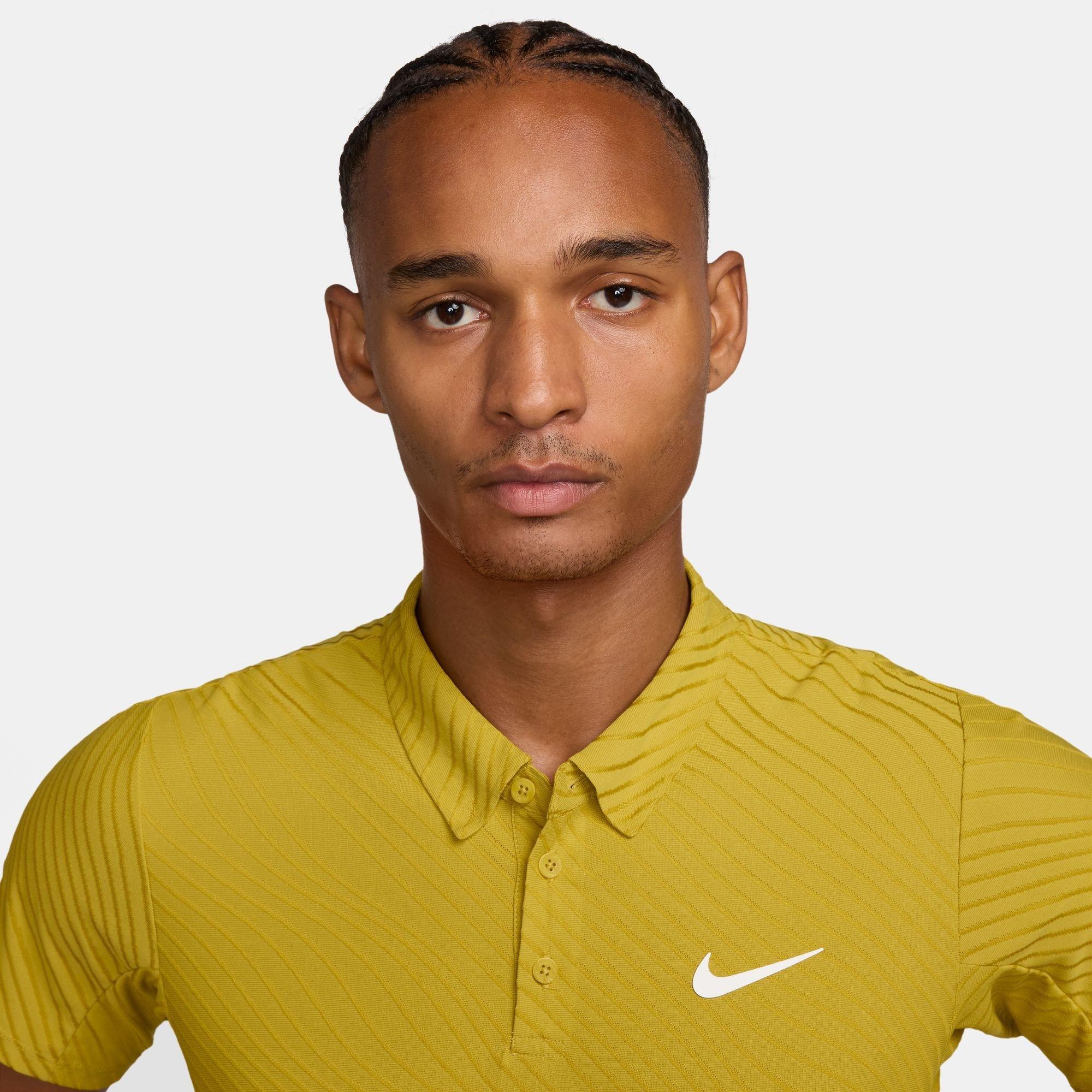 Nike Men's Short Sleeve Performance Polo Shirt - Saffron/Wht - XL