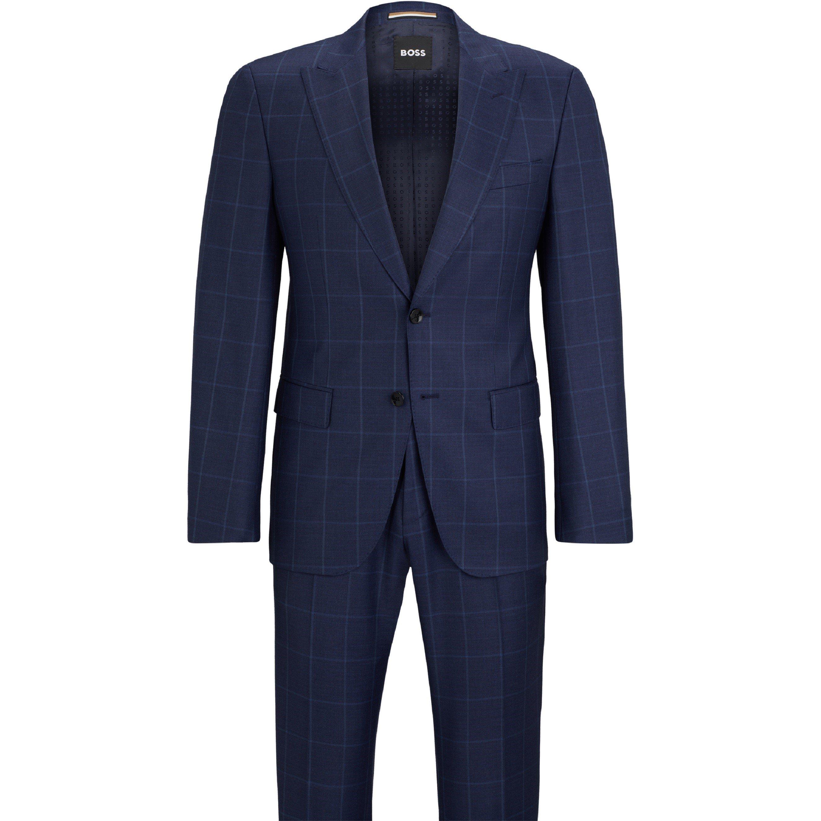 Blue - Boss - Men's H Huge Peak Suits - 4