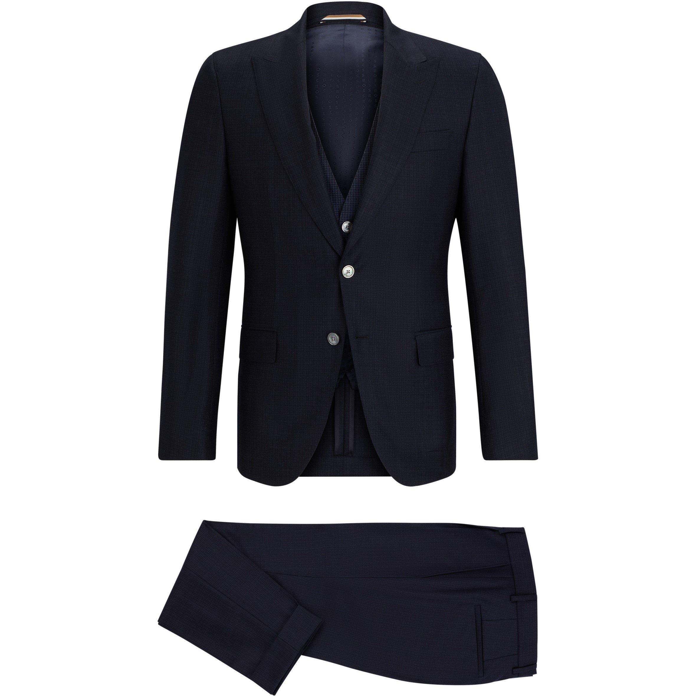 Blue - Boss - Men's C Huge Peak Suits - 4