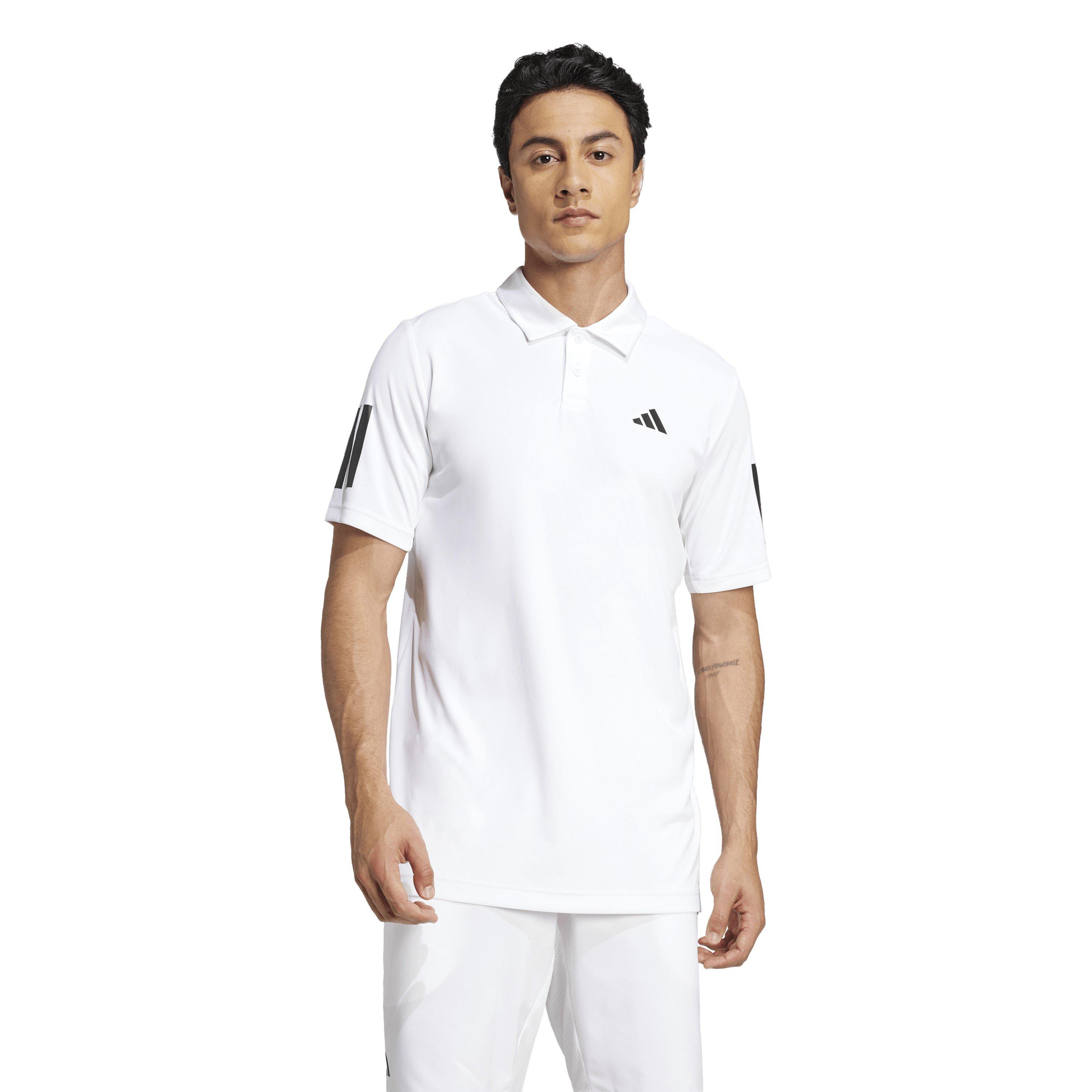 Bianco/Nero - adidas - Club 3 Stripe Polo Shirt Mens - 2
