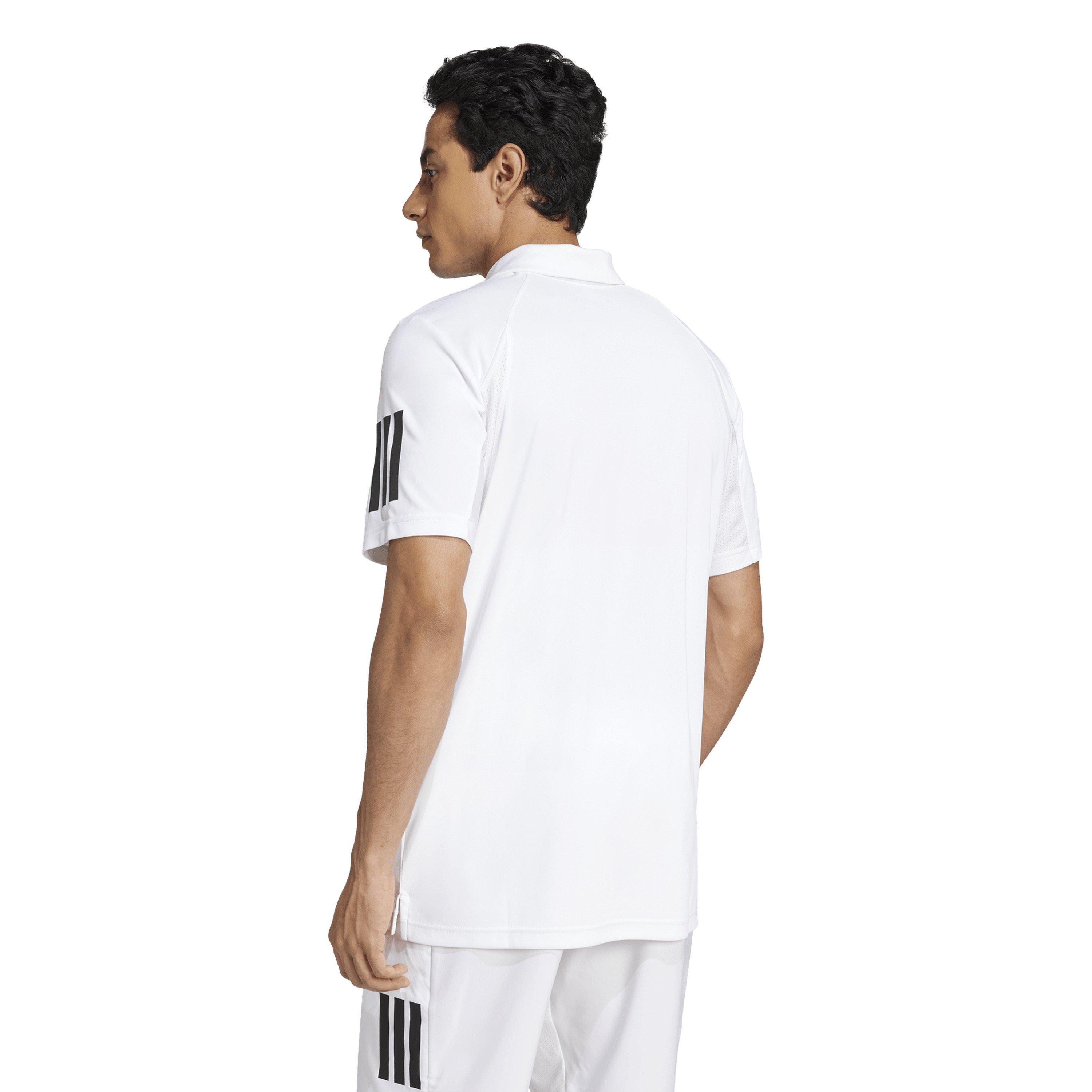 Bianco/Nero - adidas - Club 3 Stripe Polo Shirt Mens - 3