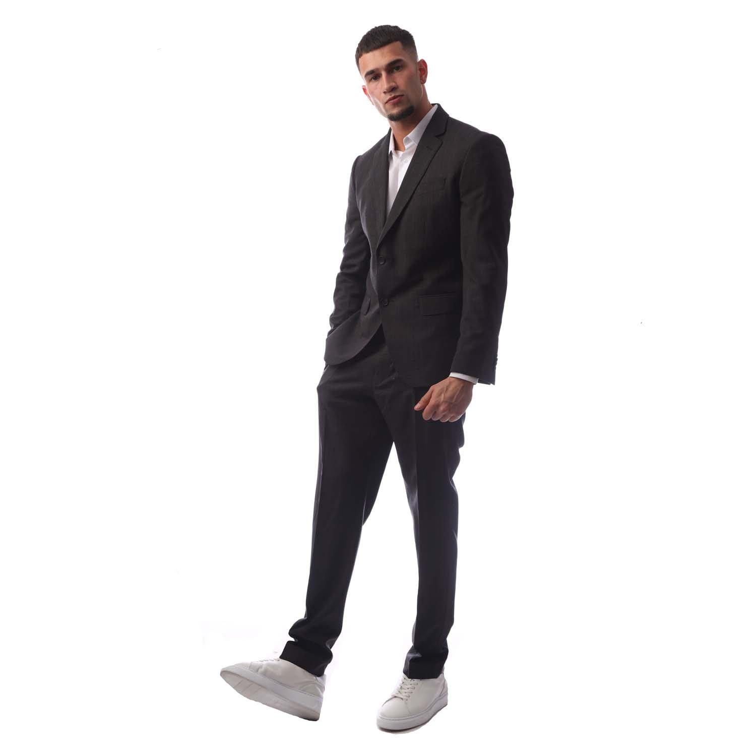 Black - Boss - Men's Slim Fit Suit - 1