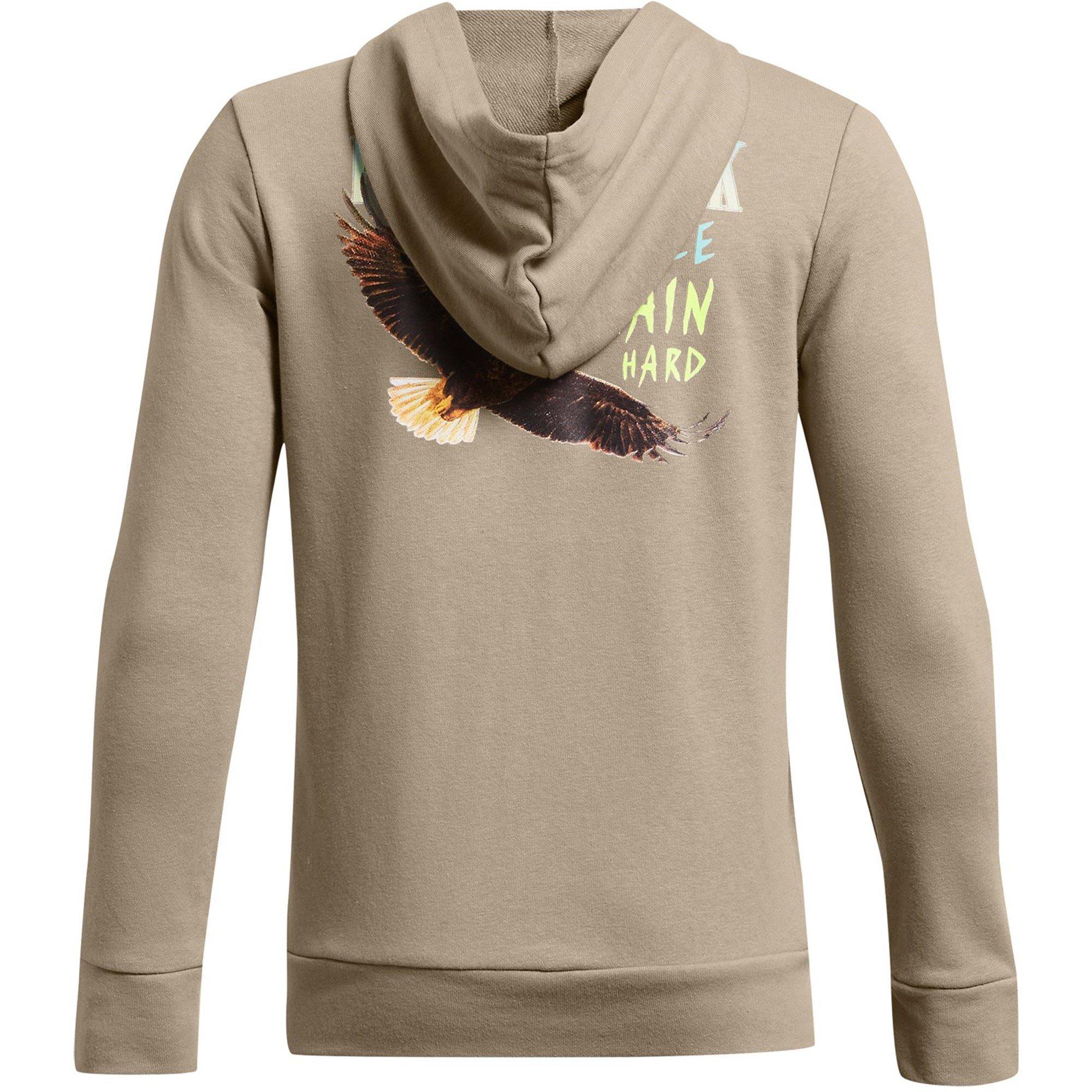 Brown - Under Armour - Armour Pjt Rck Boys Ls Fz Hd Q1 Hoody - 2