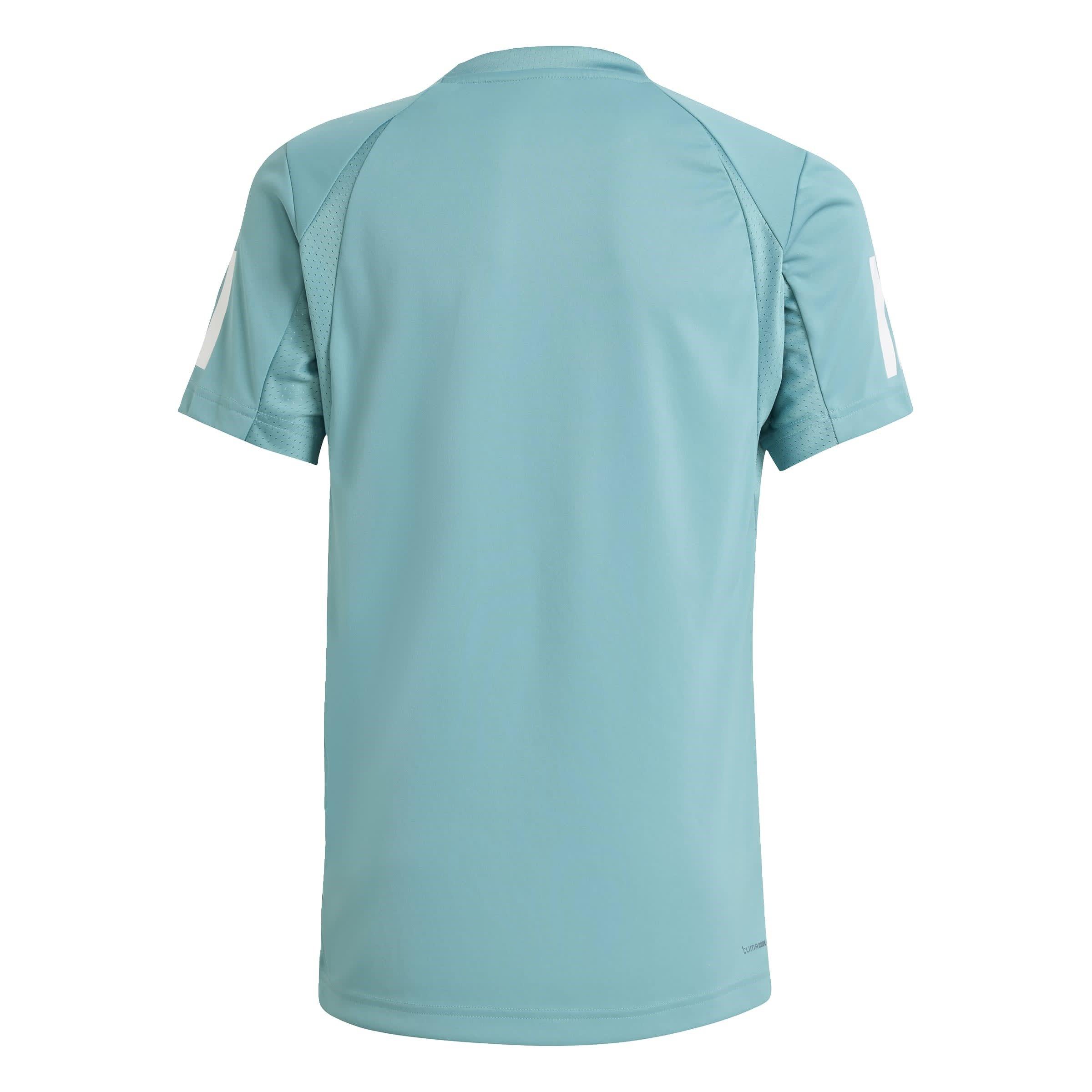 Powder Teal - adidas - Club Tennis 3-Stripes Juniors Performance T-Shirt - 2