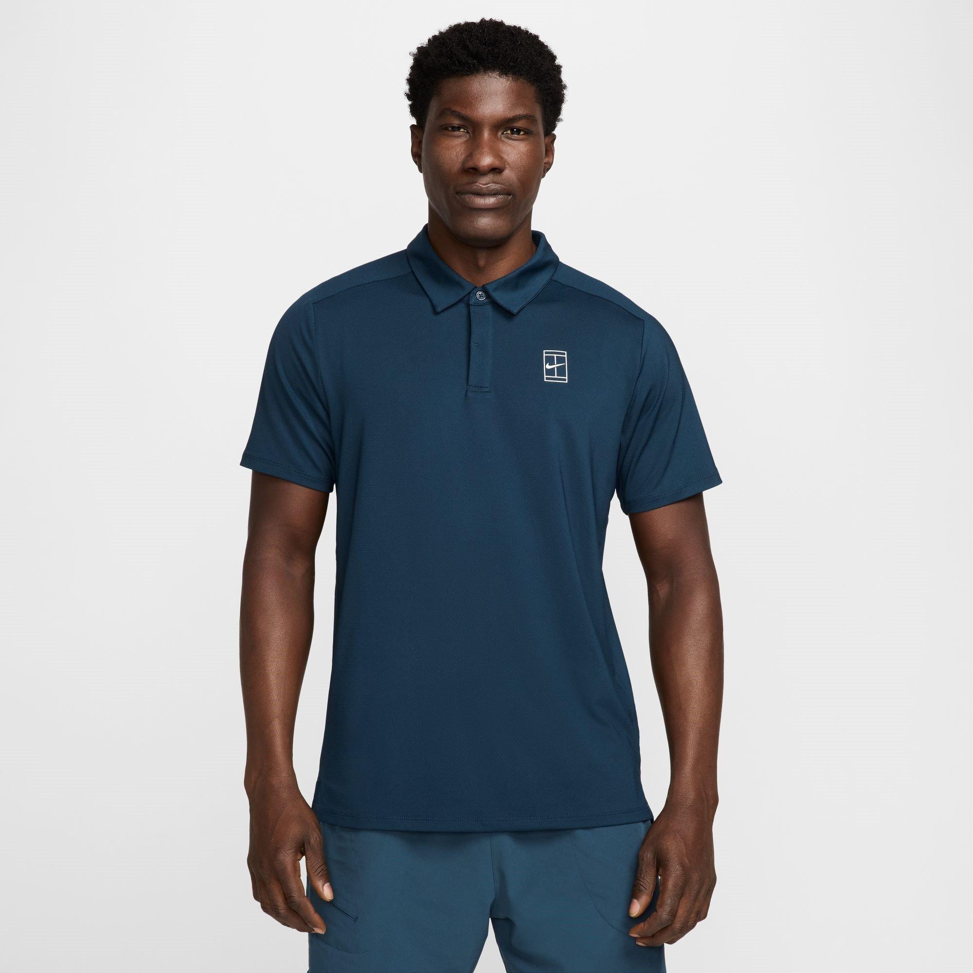 Arm Marine/Wit - Nike - Advantage Tennis Polo Shirt Mens - 1