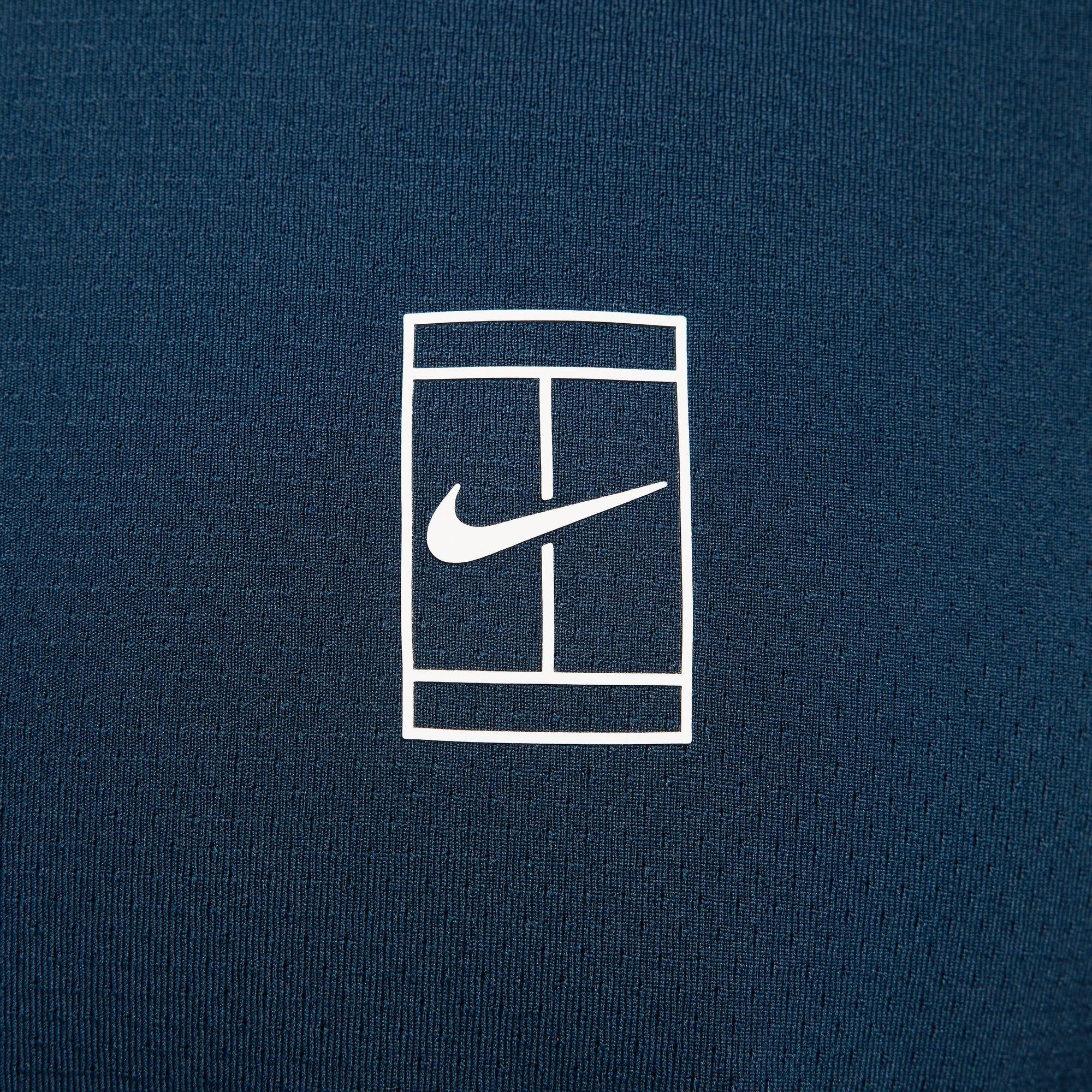 Arm Marine/Wit - Nike - Advantage Tennis Polo Shirt Mens - 4