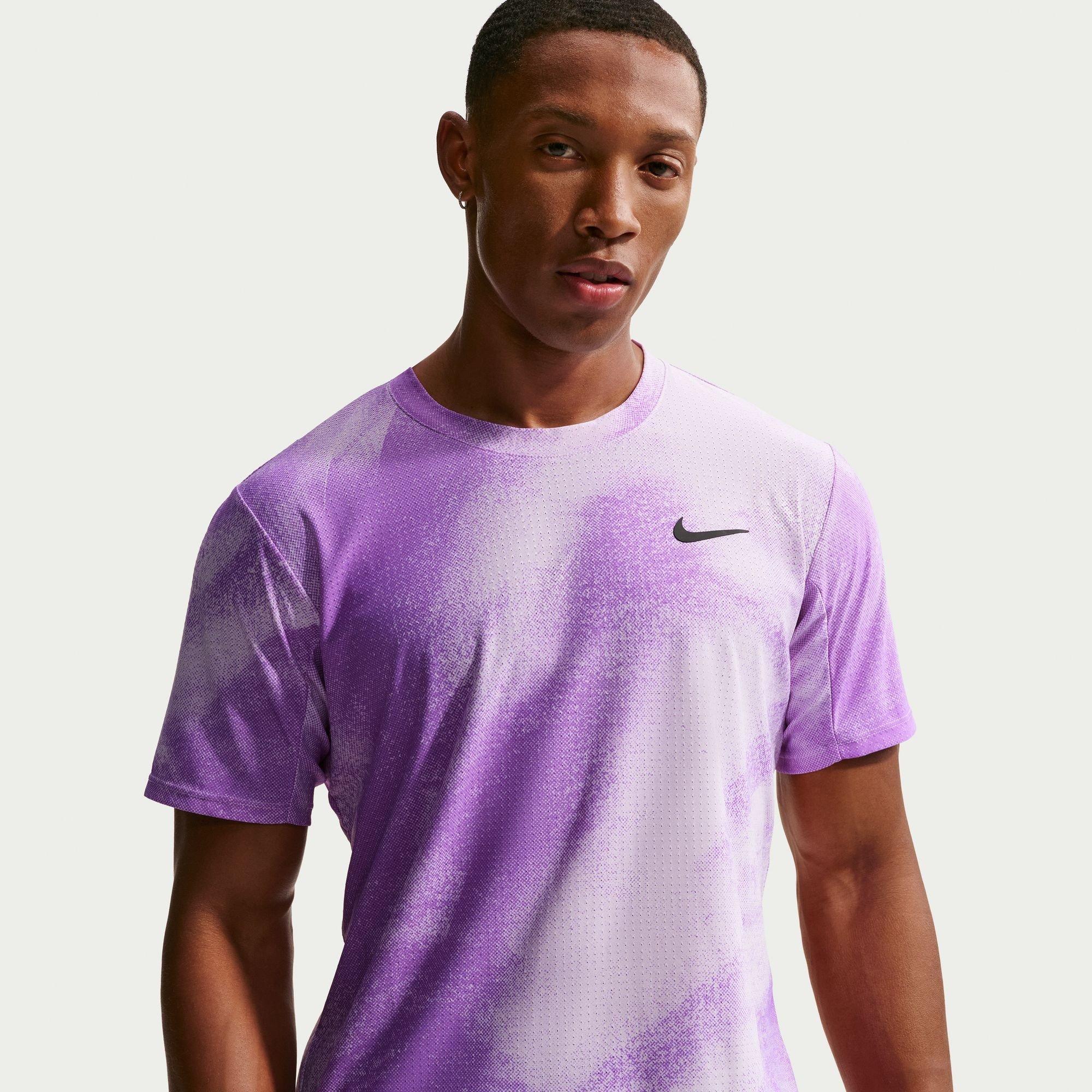 Violeta/Negro - Nike - Men's Short Sleeve Performance T-Shirt - 1