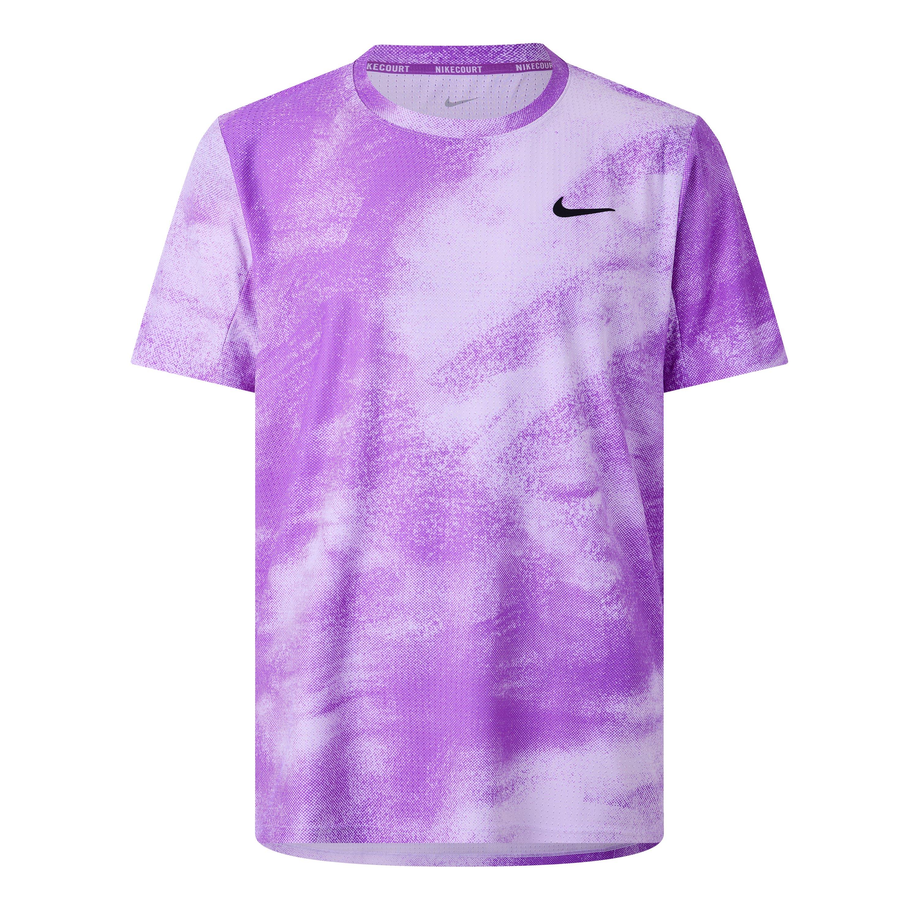 Ljubičasto/Crno - Nike - Men's Short Sleeve Performance T-Shirt - 1