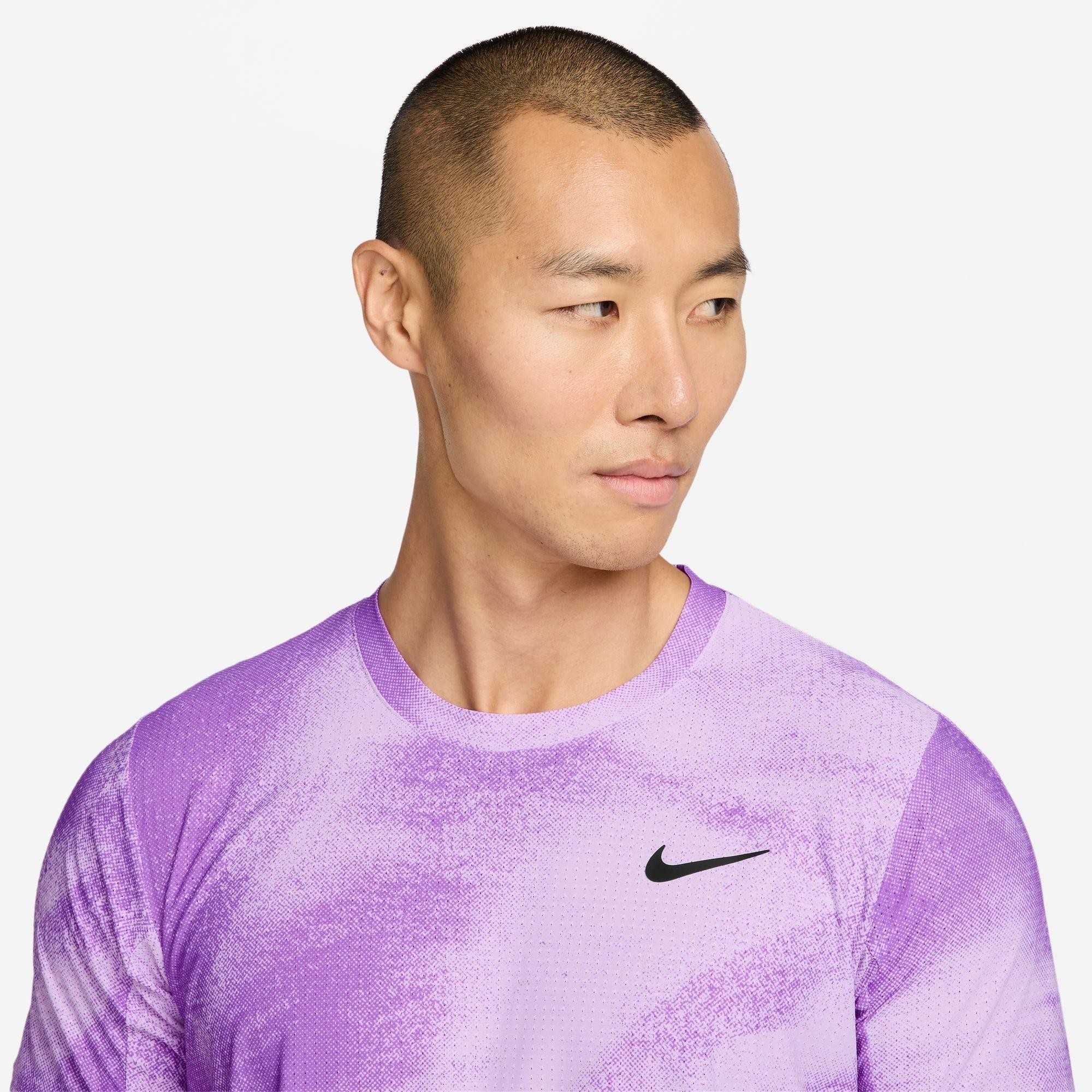 Violeta/Negro - Nike - Men's Short Sleeve Performance T-Shirt - 2