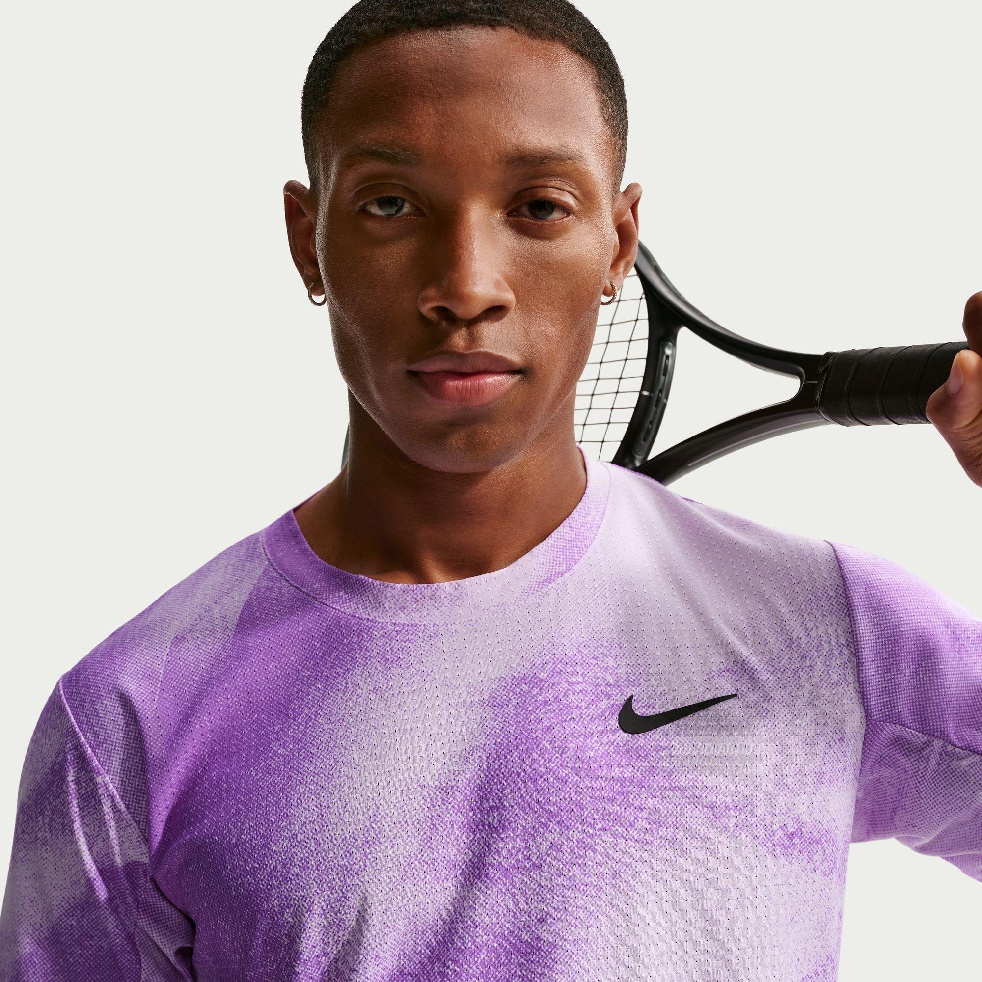 Violeta/Negro - Nike - Men's Short Sleeve Performance T-Shirt - 3