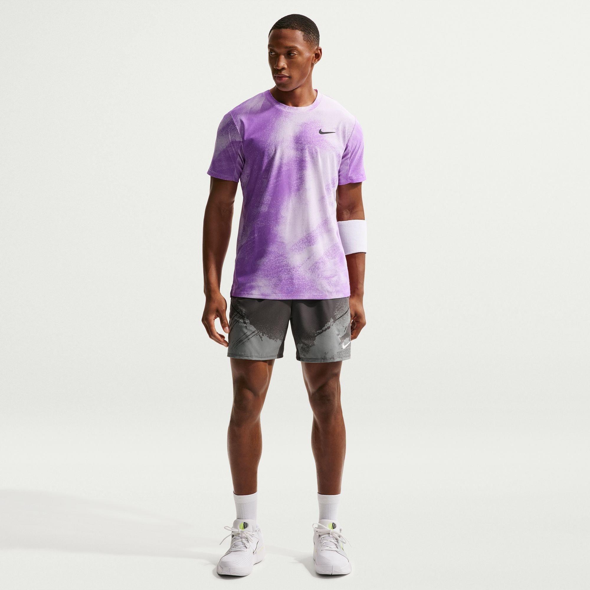 Violeta/Negro - Nike - Men's Short Sleeve Performance T-Shirt - 4