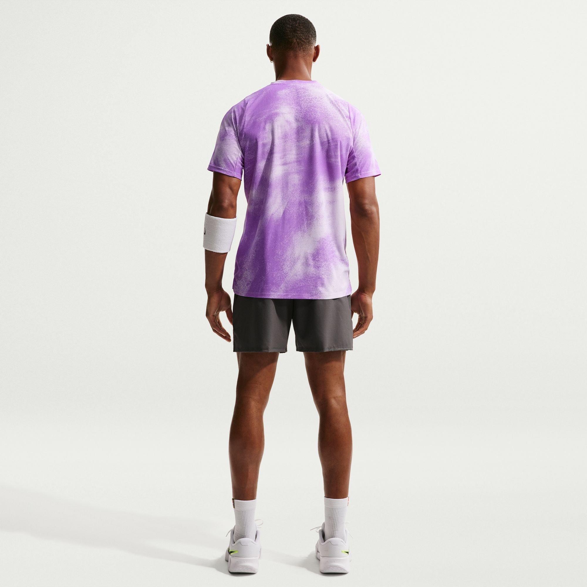 Violeta/Negro - Nike - Men's Short Sleeve Performance T-Shirt - 5