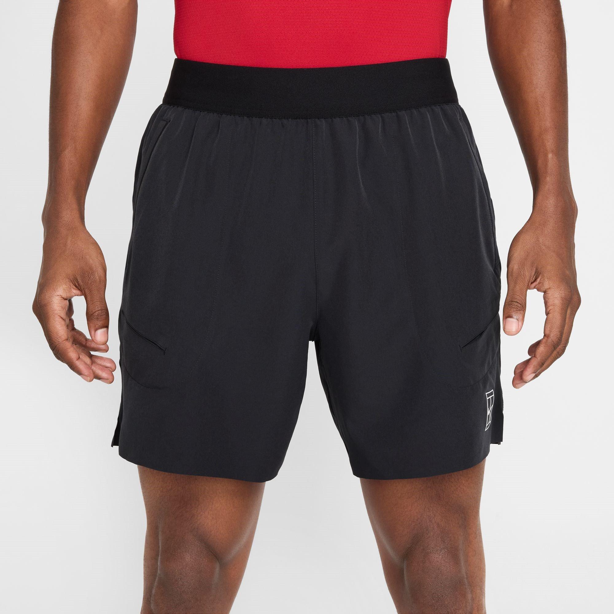 Black/White - Nike - Advantage 6-Inch Shorts Mens - 1