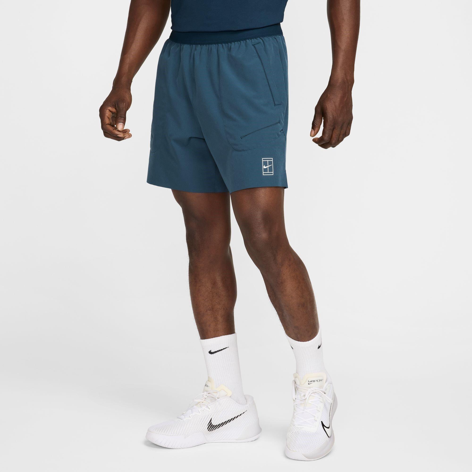 Arm Navy/White - Nike - Advantage 6-Inch Shorts Mens - 3