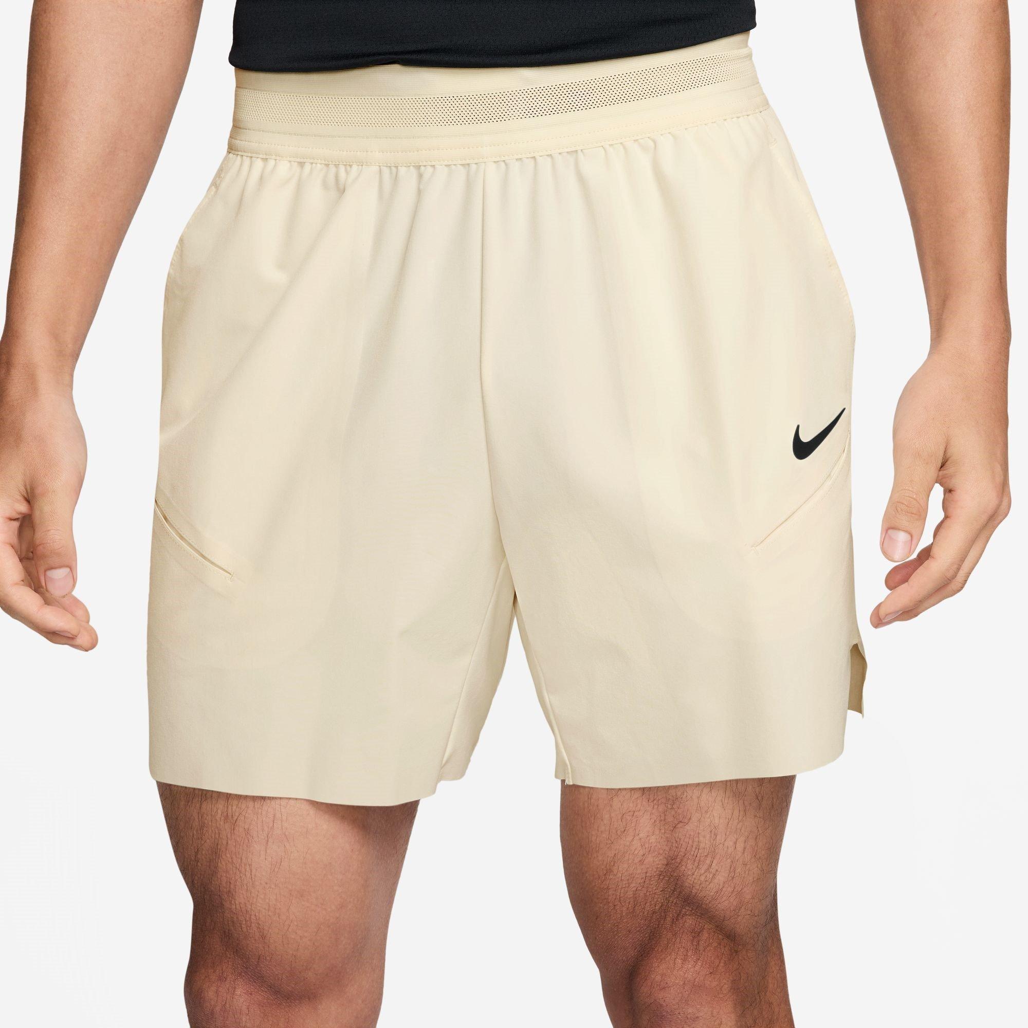 Nike Men's Performance Tennis Shorts - Pale Ivory/Blk - L