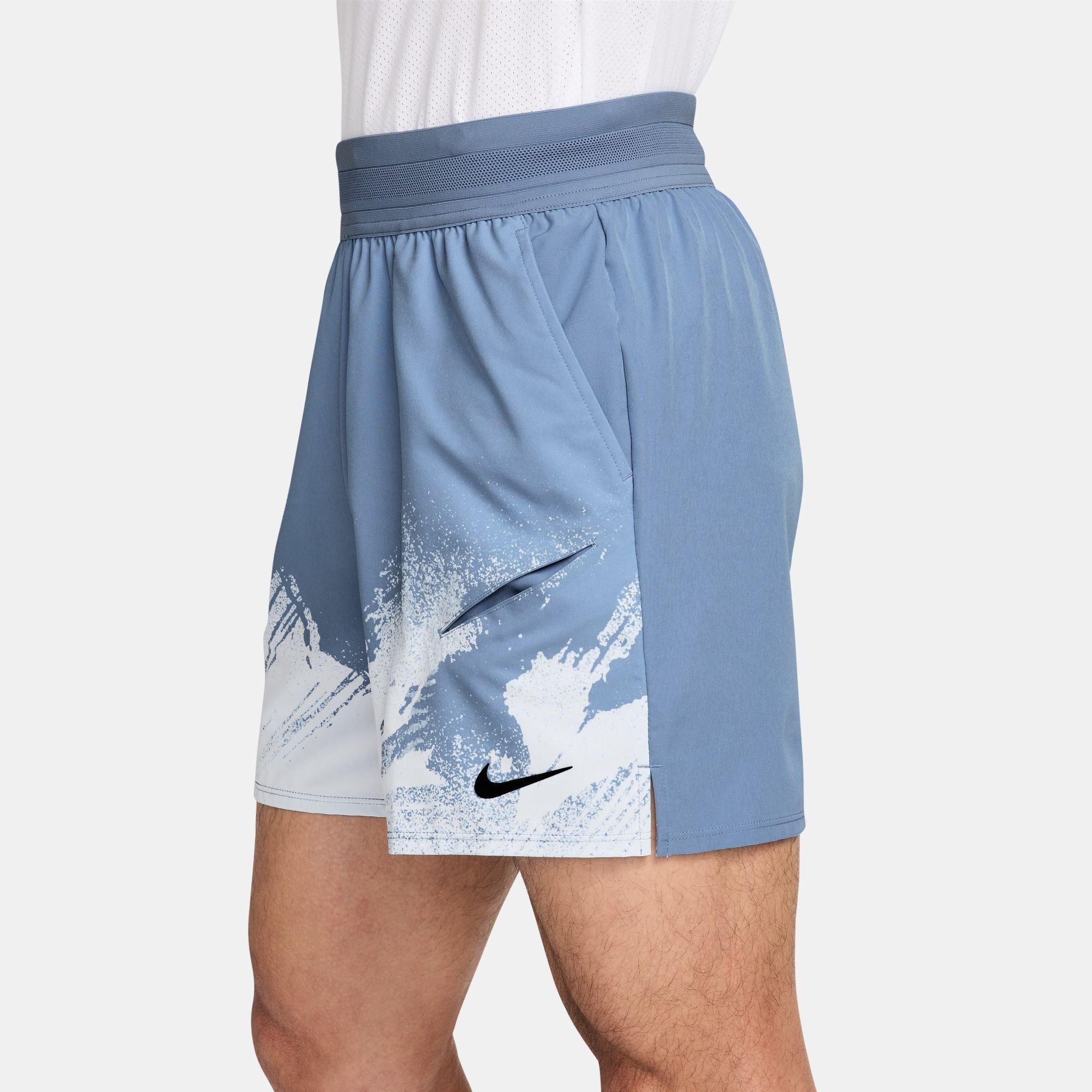 Nike Men's Performance Tennis Shorts - Blue/Black - S