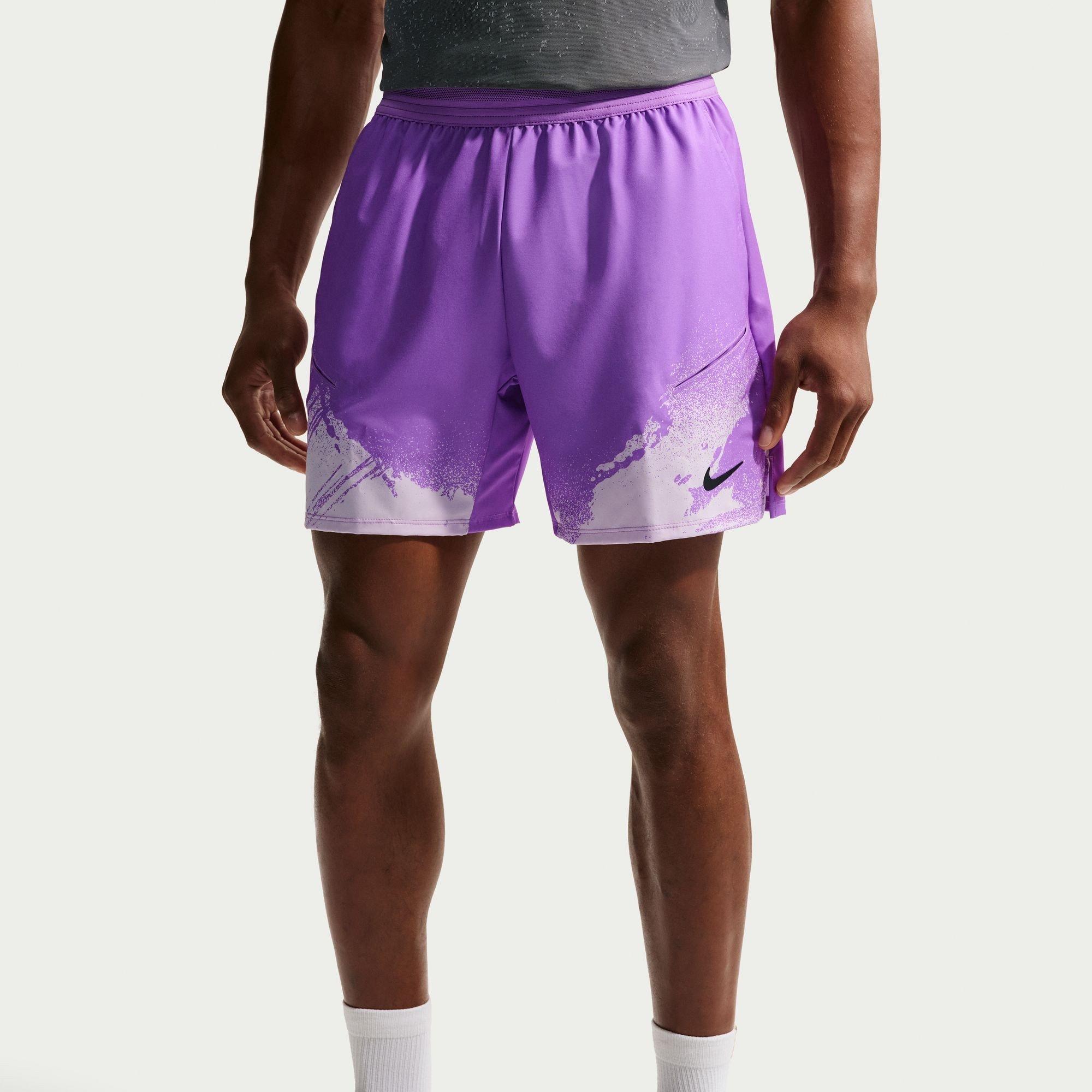 Nike Men's Performance Tennis Shorts - Violet/Black - M