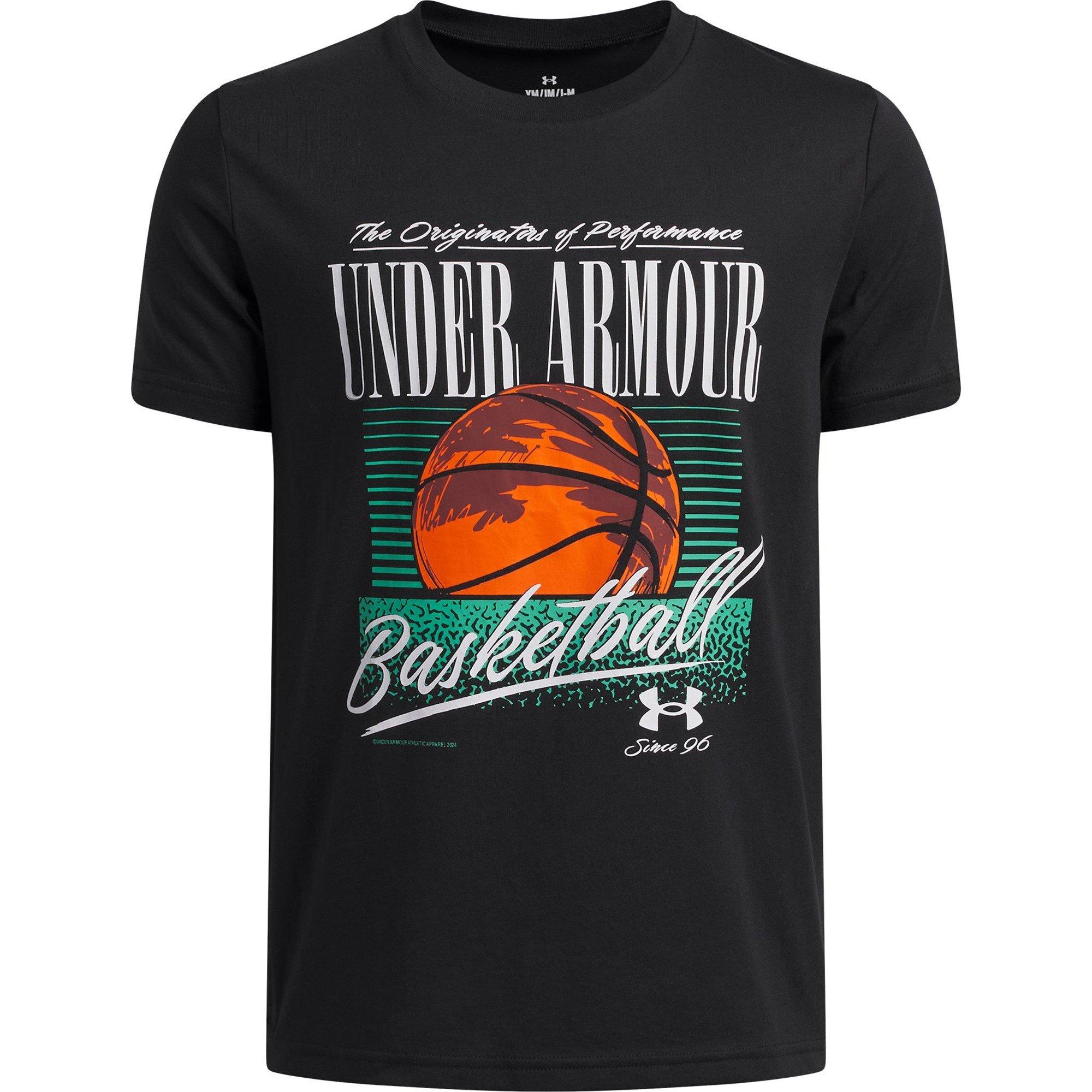 Black/White - Under Armour - Kids' Short Sleeve Performance T-Shirt - 1