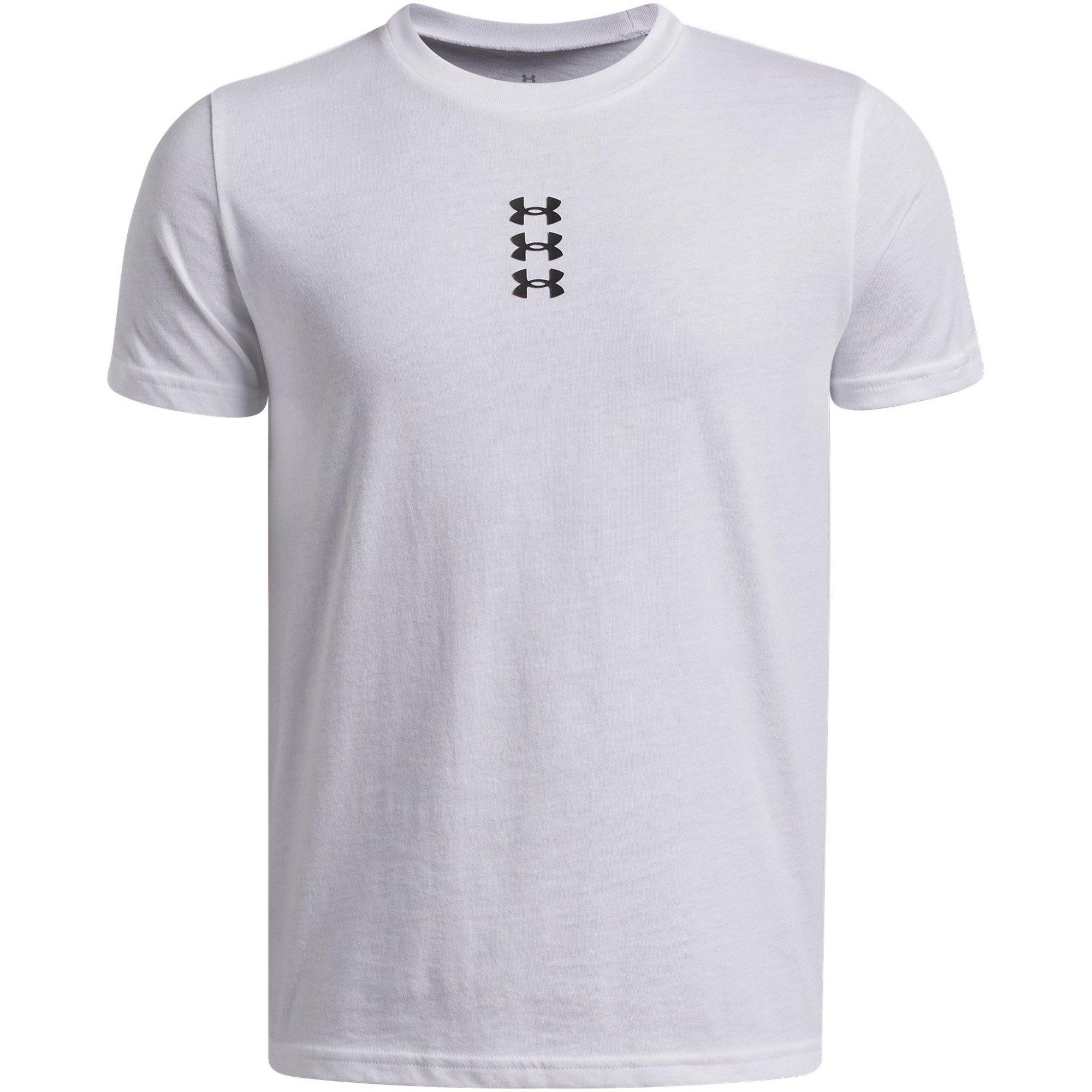 White/Black - Under Armour - Kids' Short Sleeve Performance T-Shirt - 1