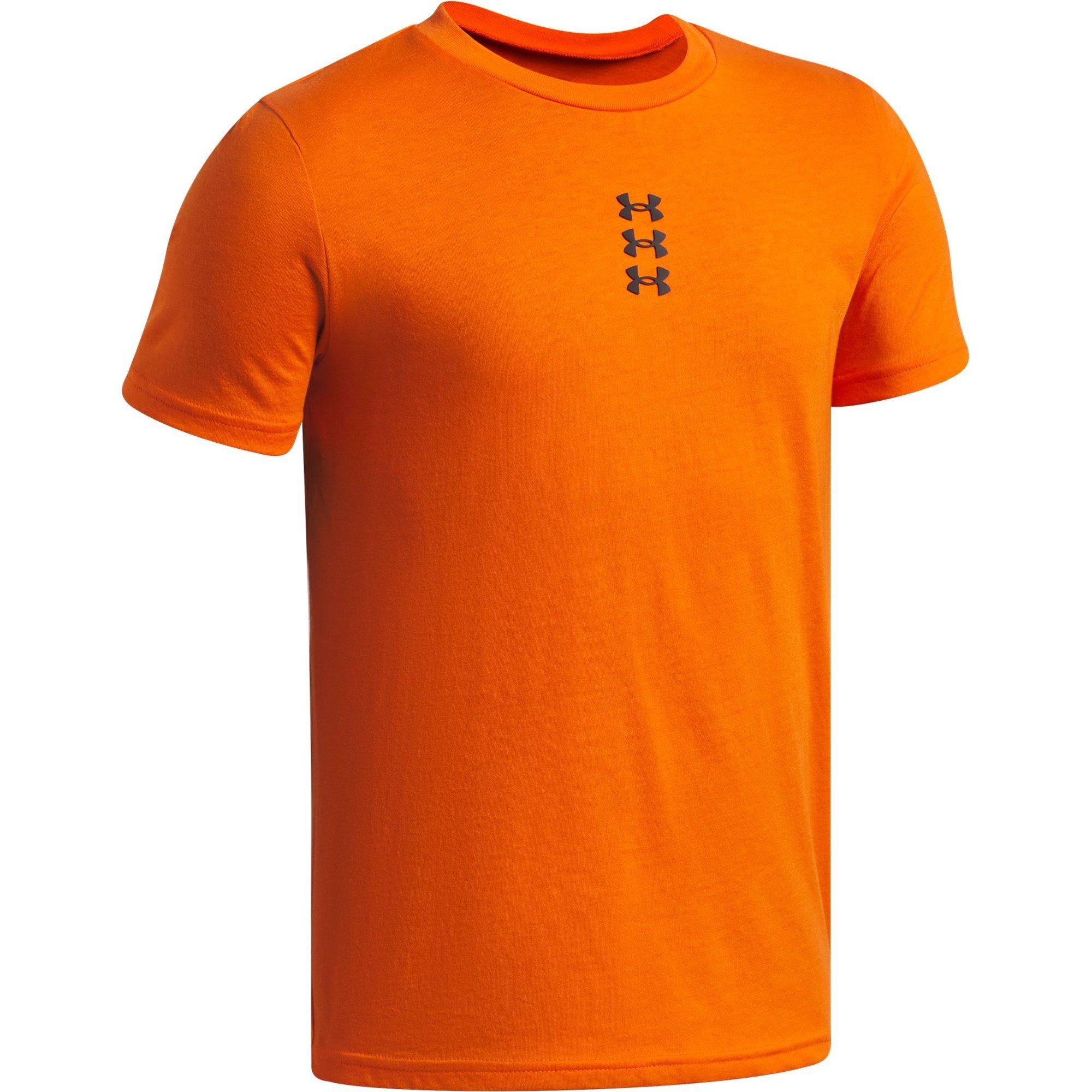 Oranje/Zwart - Under Armour - Kids' Short Sleeve Performance T-Shirt - 3