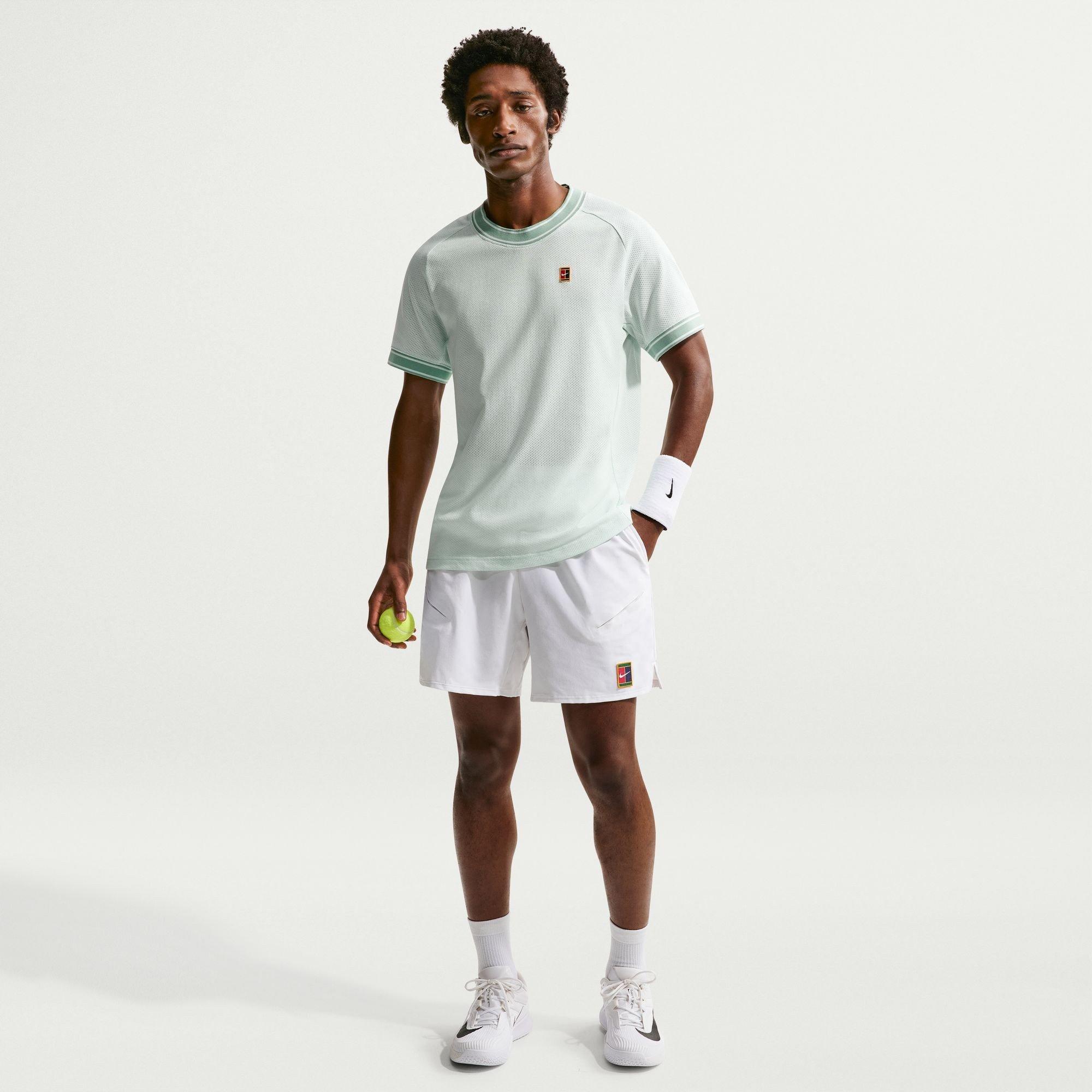 Wit/Groen - Nike - Men's Performance Tennis Shorts - 4