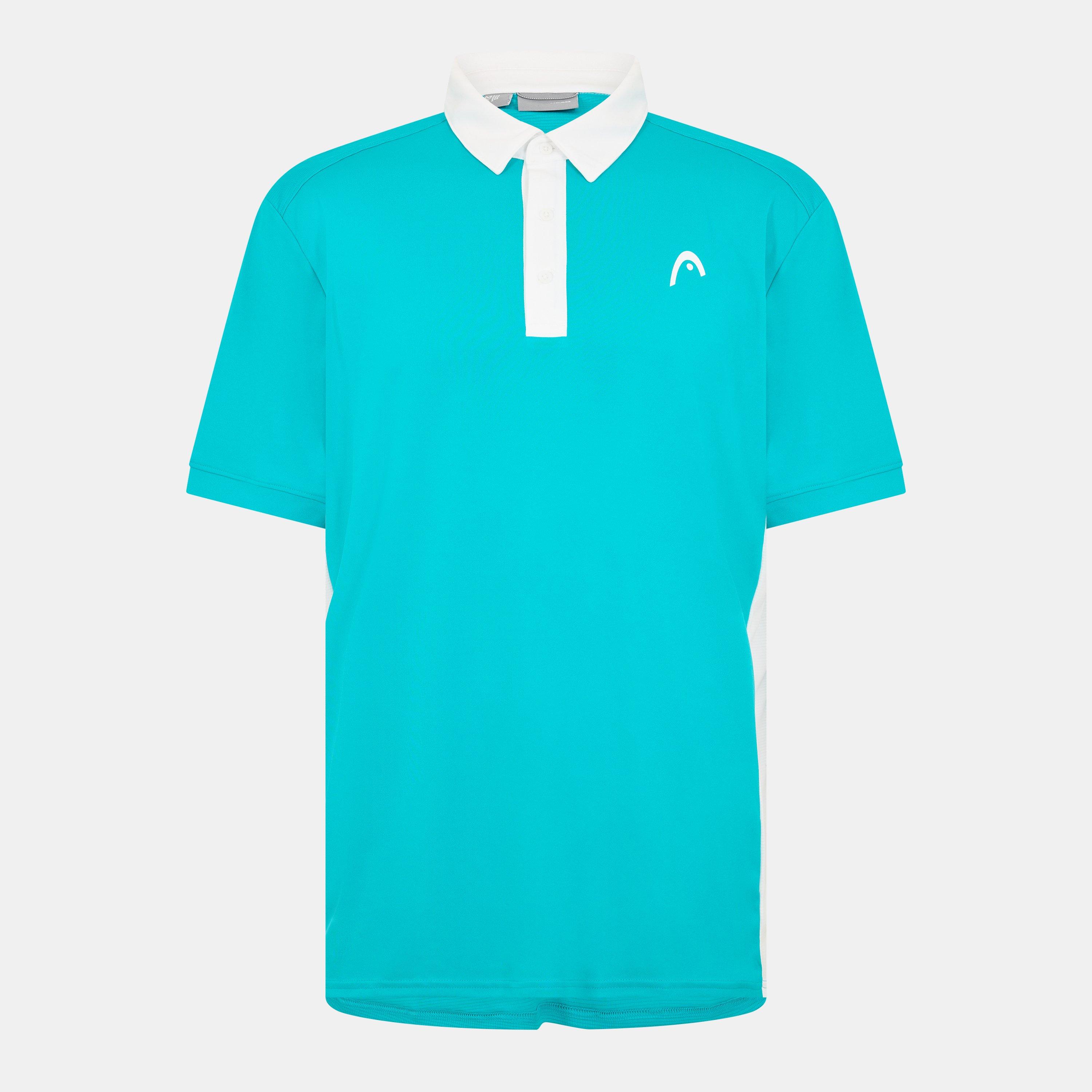 Blue - HEAD - Men's Slice Short Sleeve Performance Polo Shirt - 1