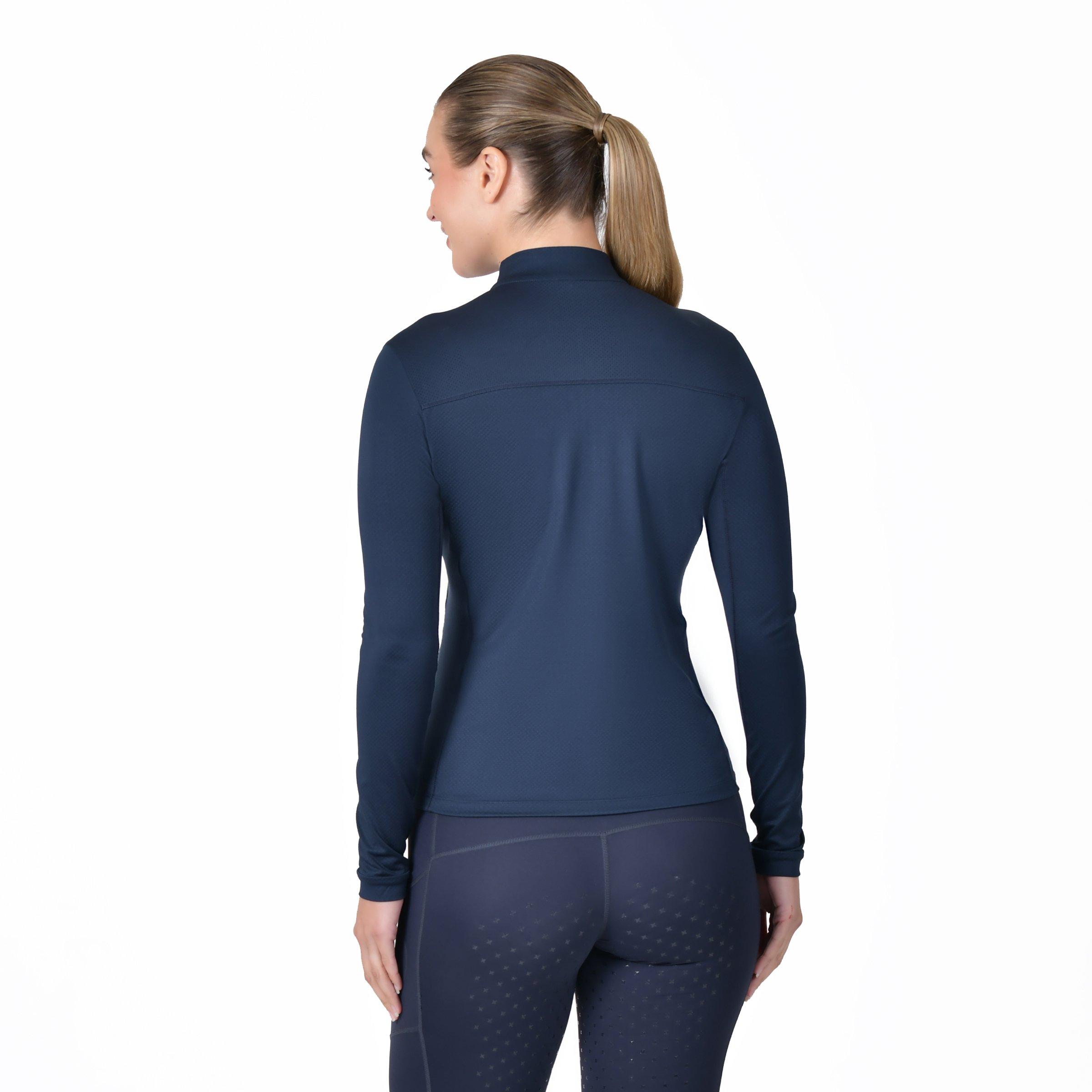 Navy - Dublin - Breathable Long Sleeve  Riding Top - 2